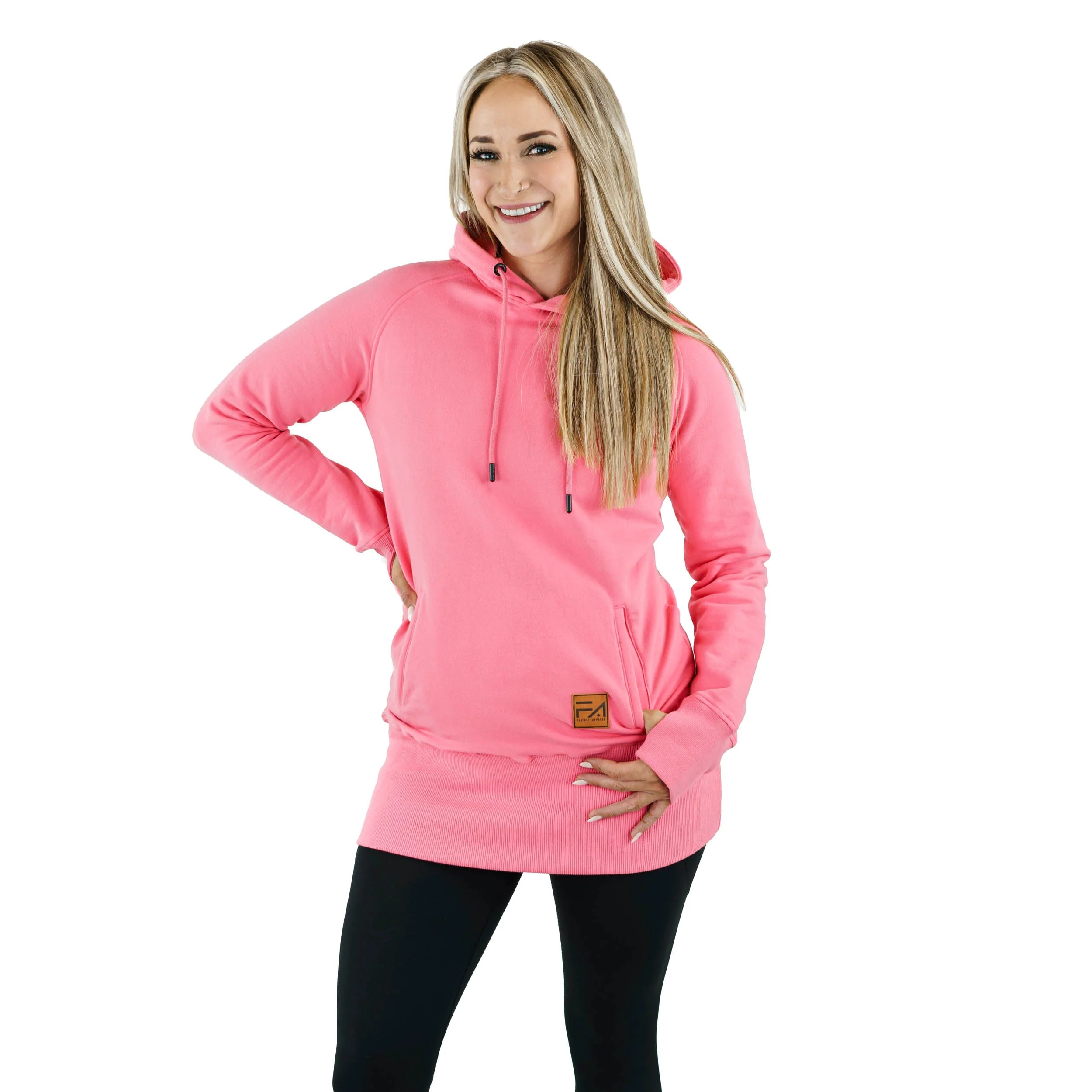 Kora Long Hoodie Bubblegum - Image 3