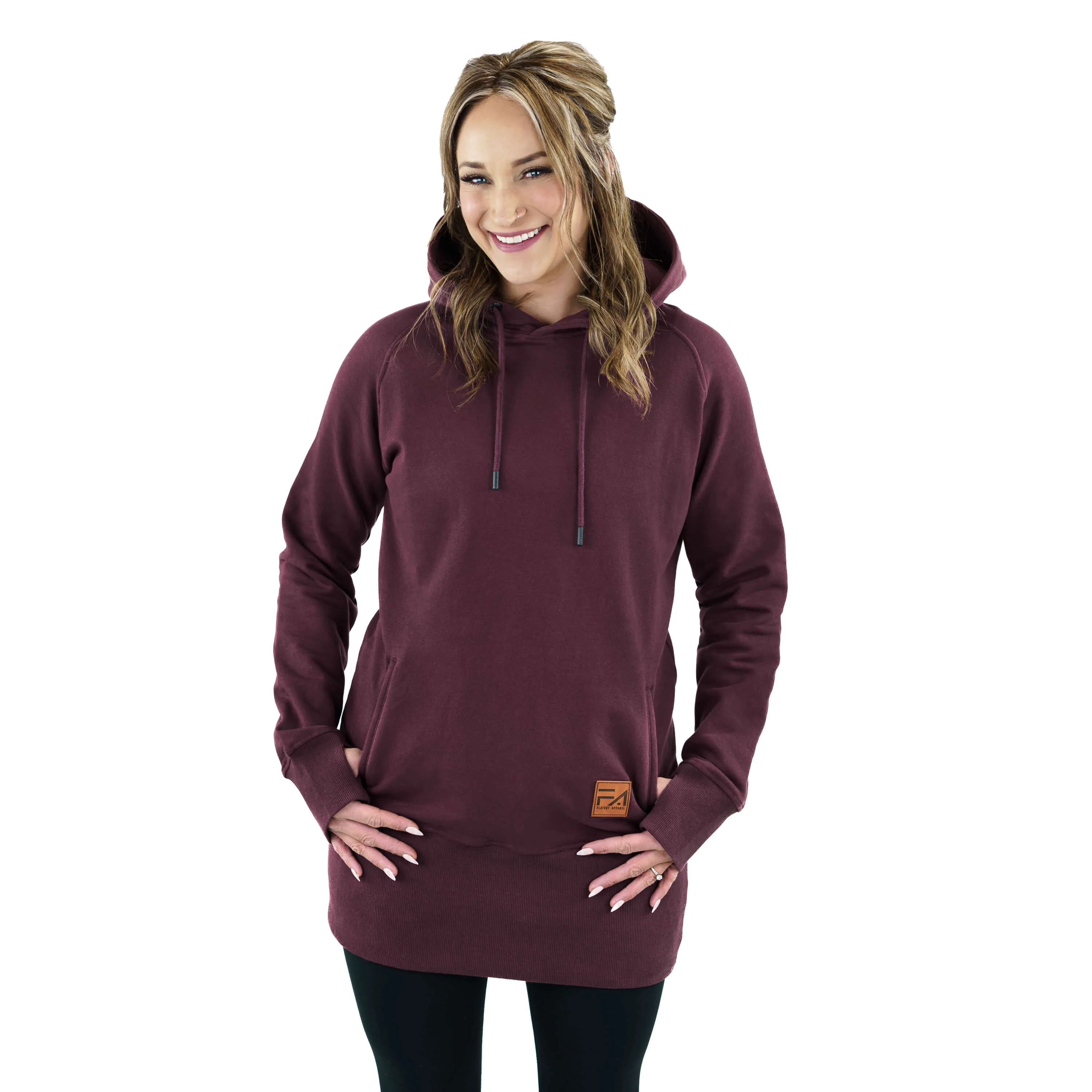 Kora Long Hoodie Plum - Image 3
