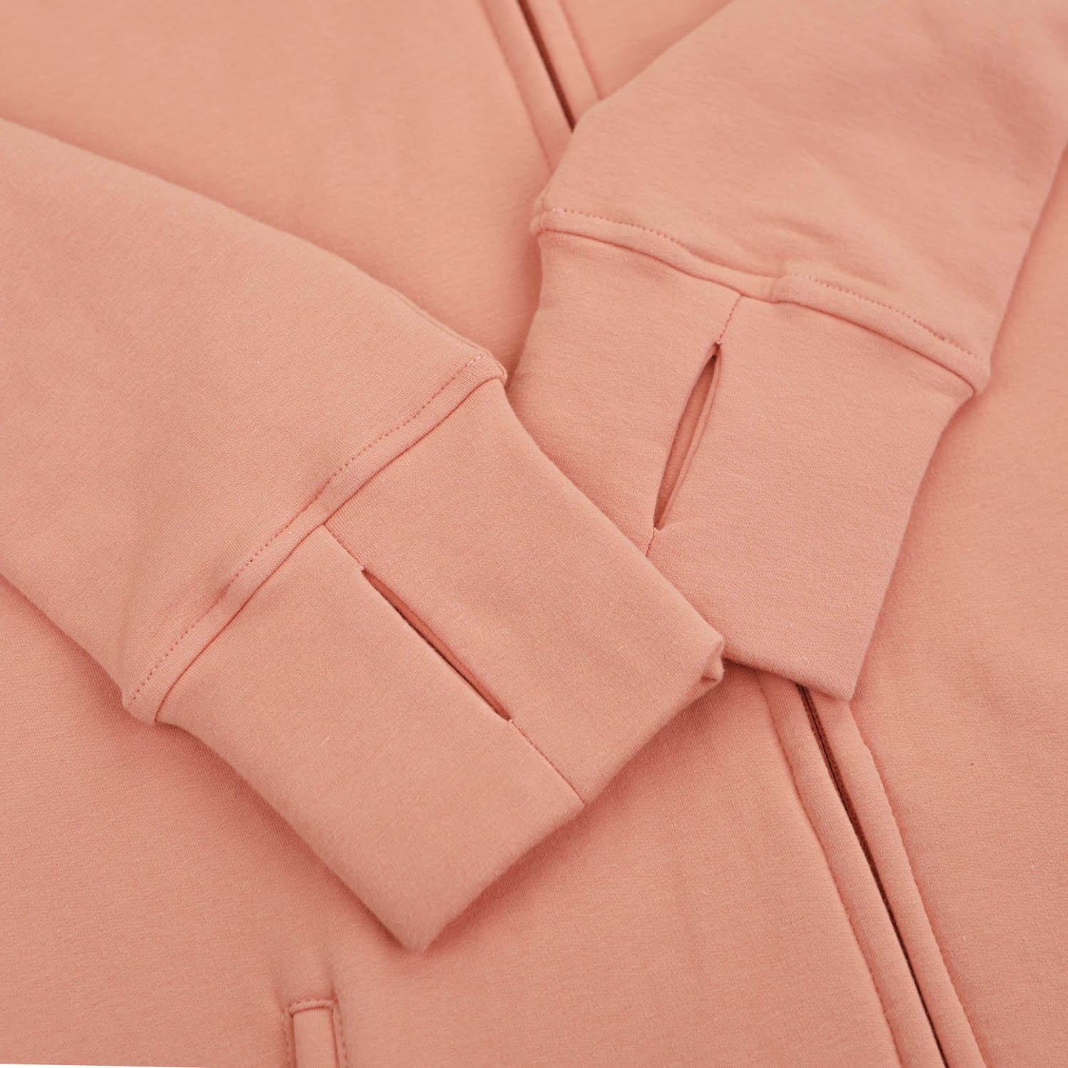 Kora Long Zipup Hoodie Peach - Image 7