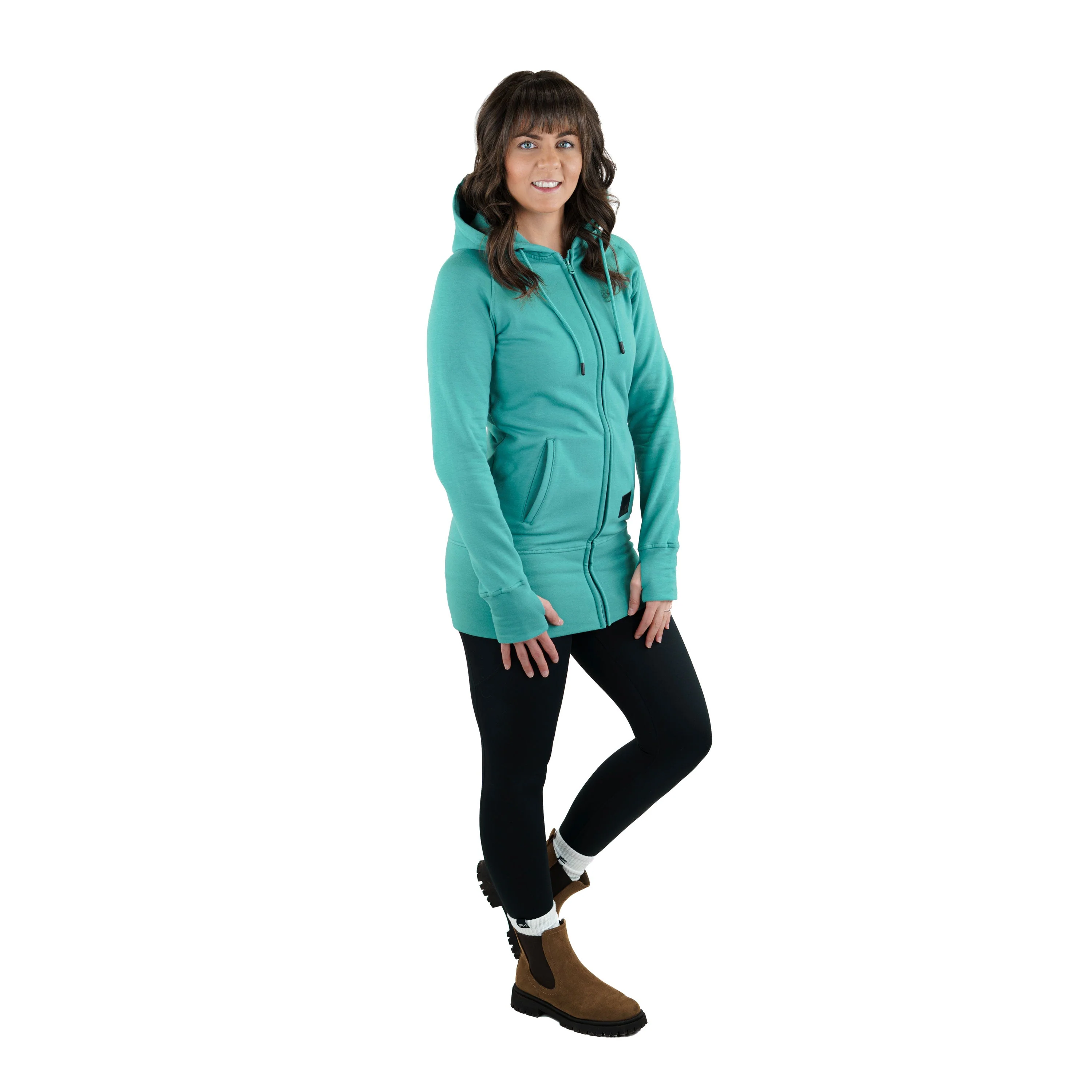 Kora Long Zipup Hoodie Spearmint - Image 5