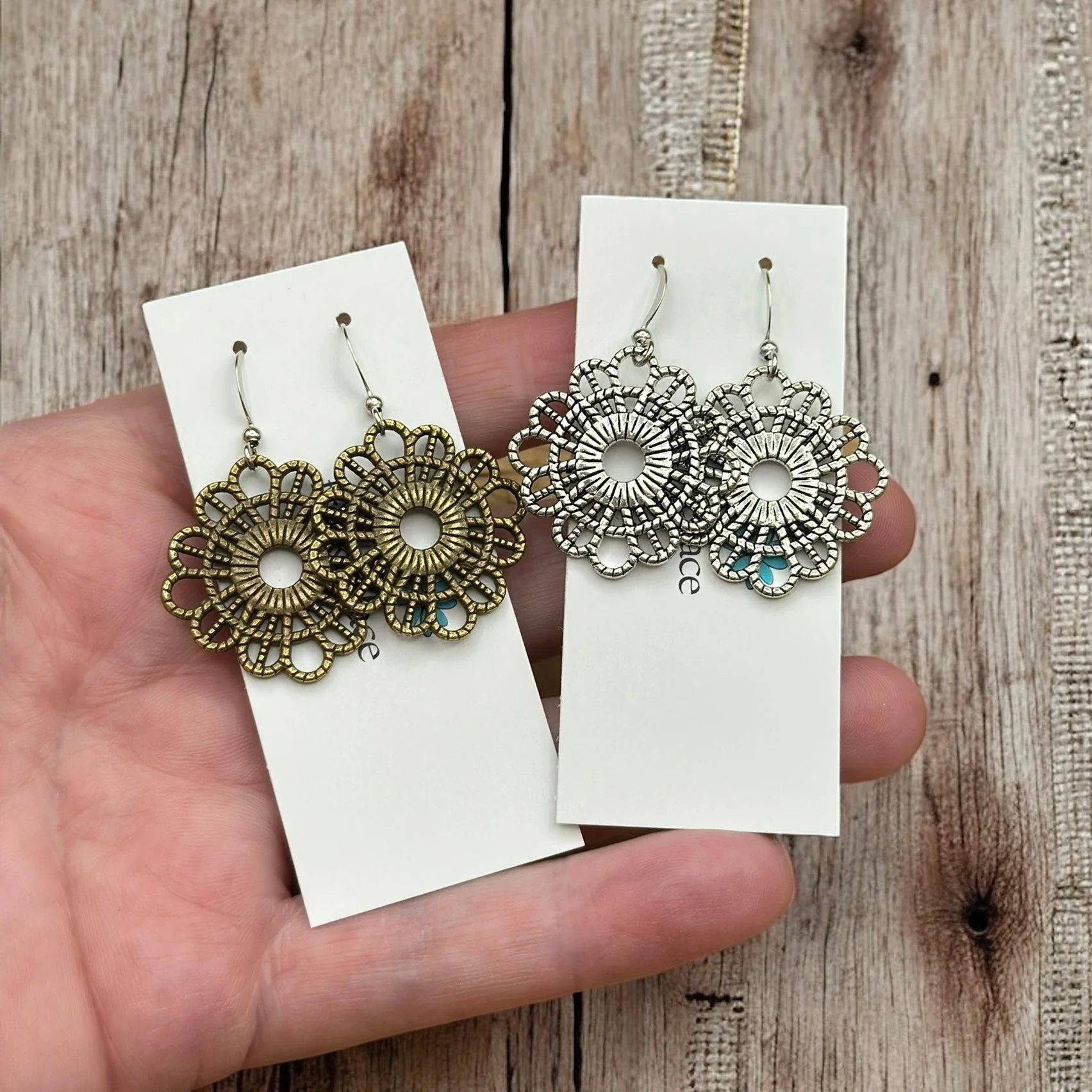 Lace Textured Earrings - Image 11