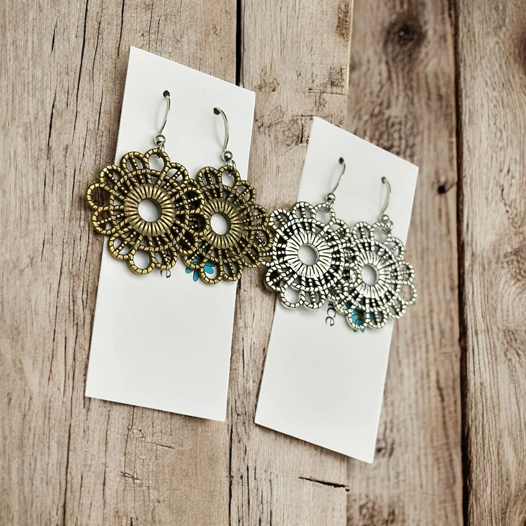 Lace Textured Earrings - Image 3