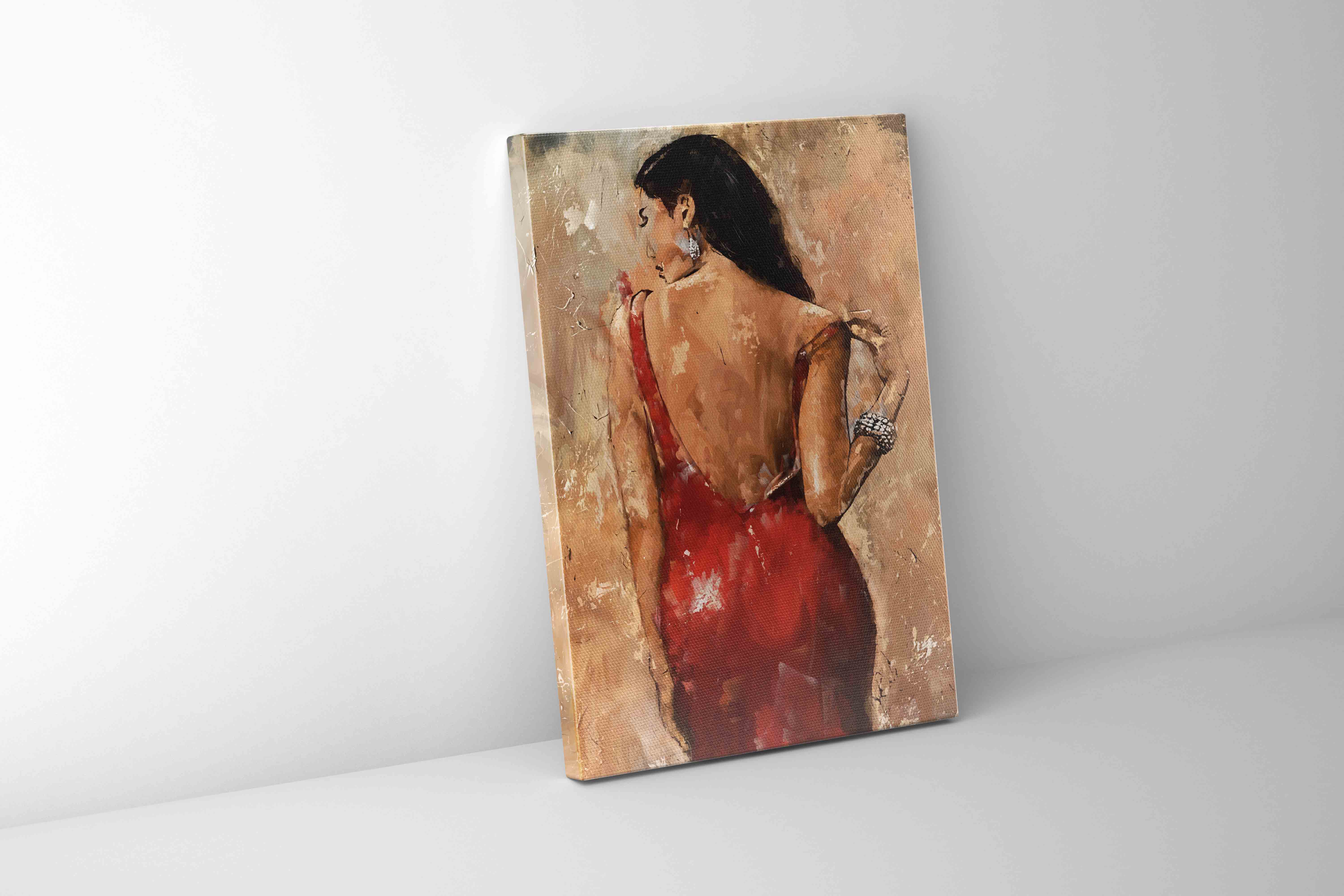 Lady in Red Fine Art Canvas 48X36 - Image 2