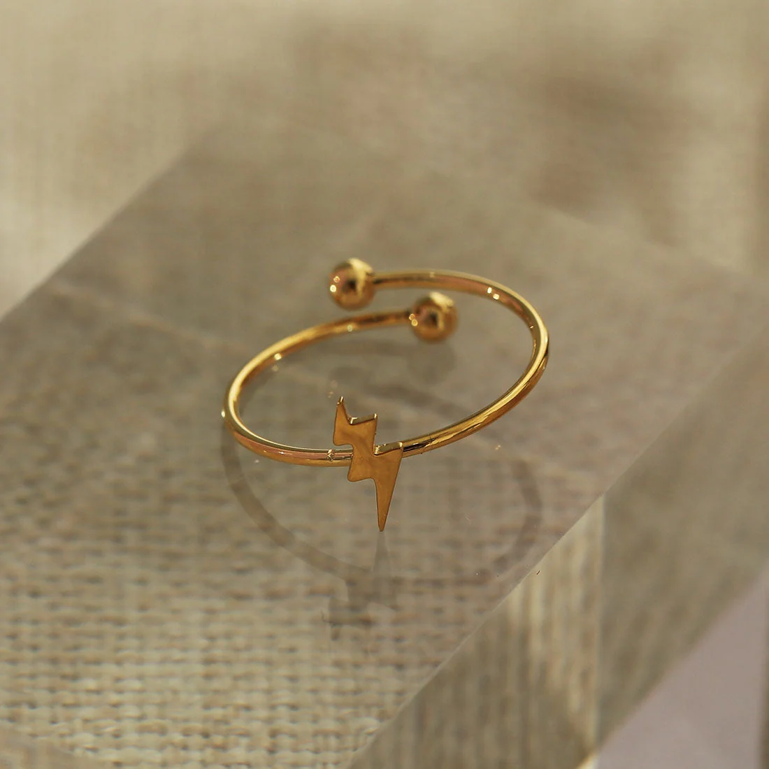 LAZER: Dainty Lighting Bolt Ring - Image 2
