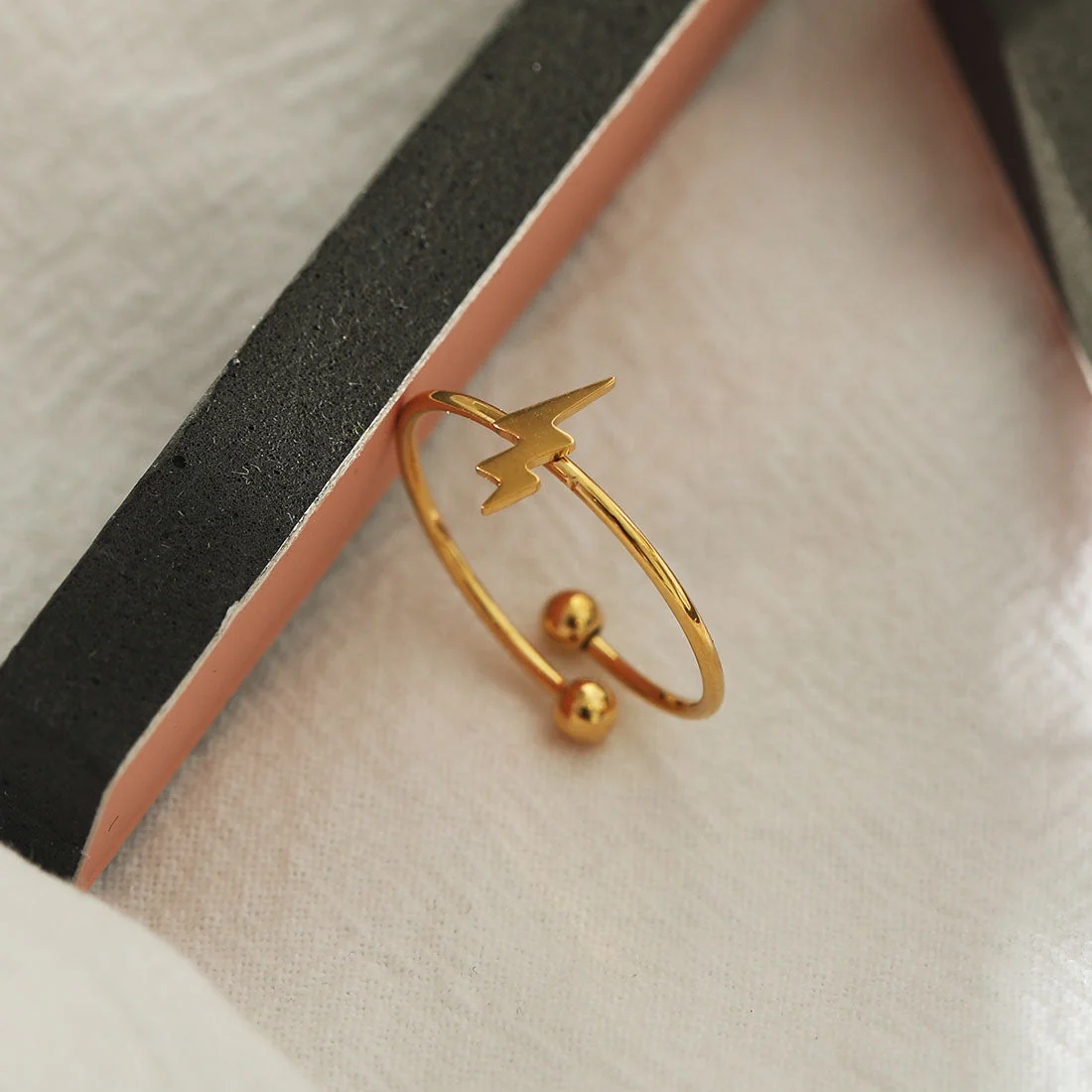 LAZER: Dainty Lighting Bolt Ring - Image 5