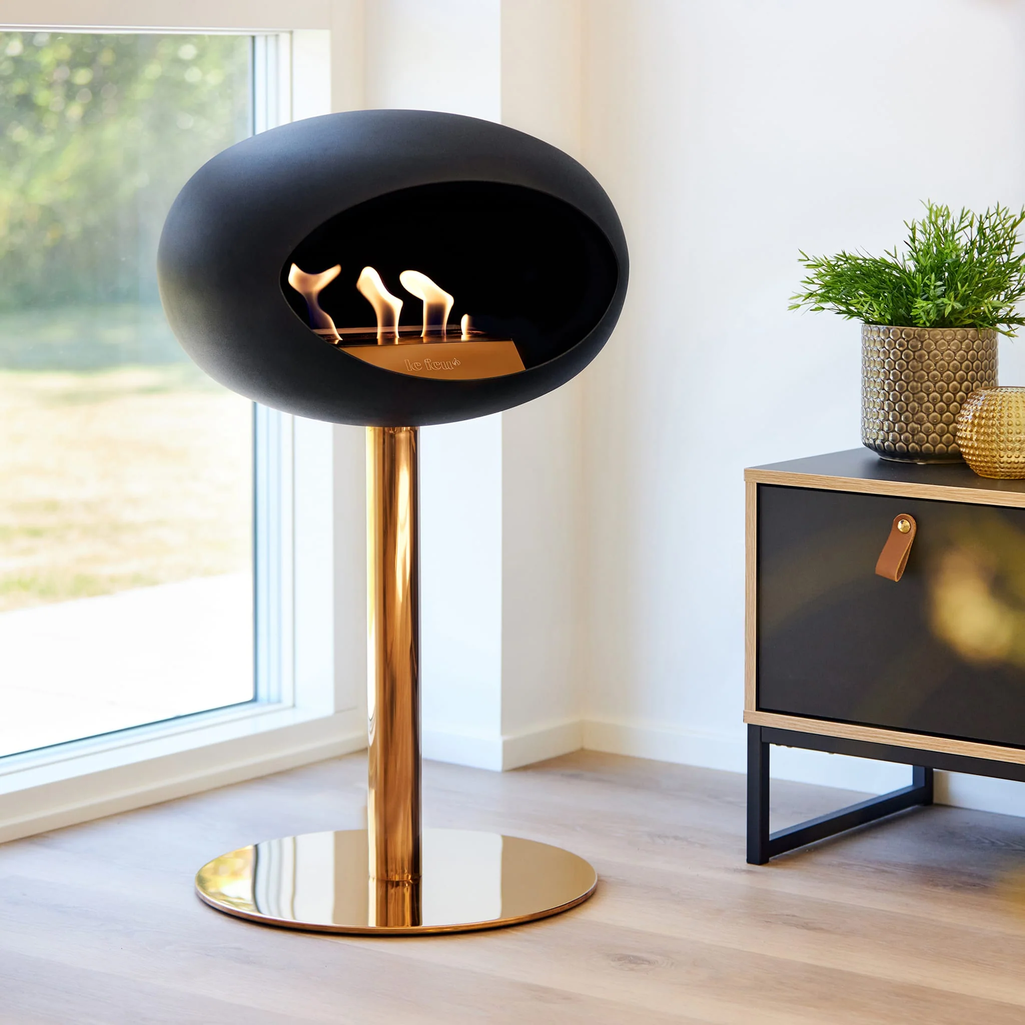 Le Feu Steel Low Dome <br>Black - Image 3