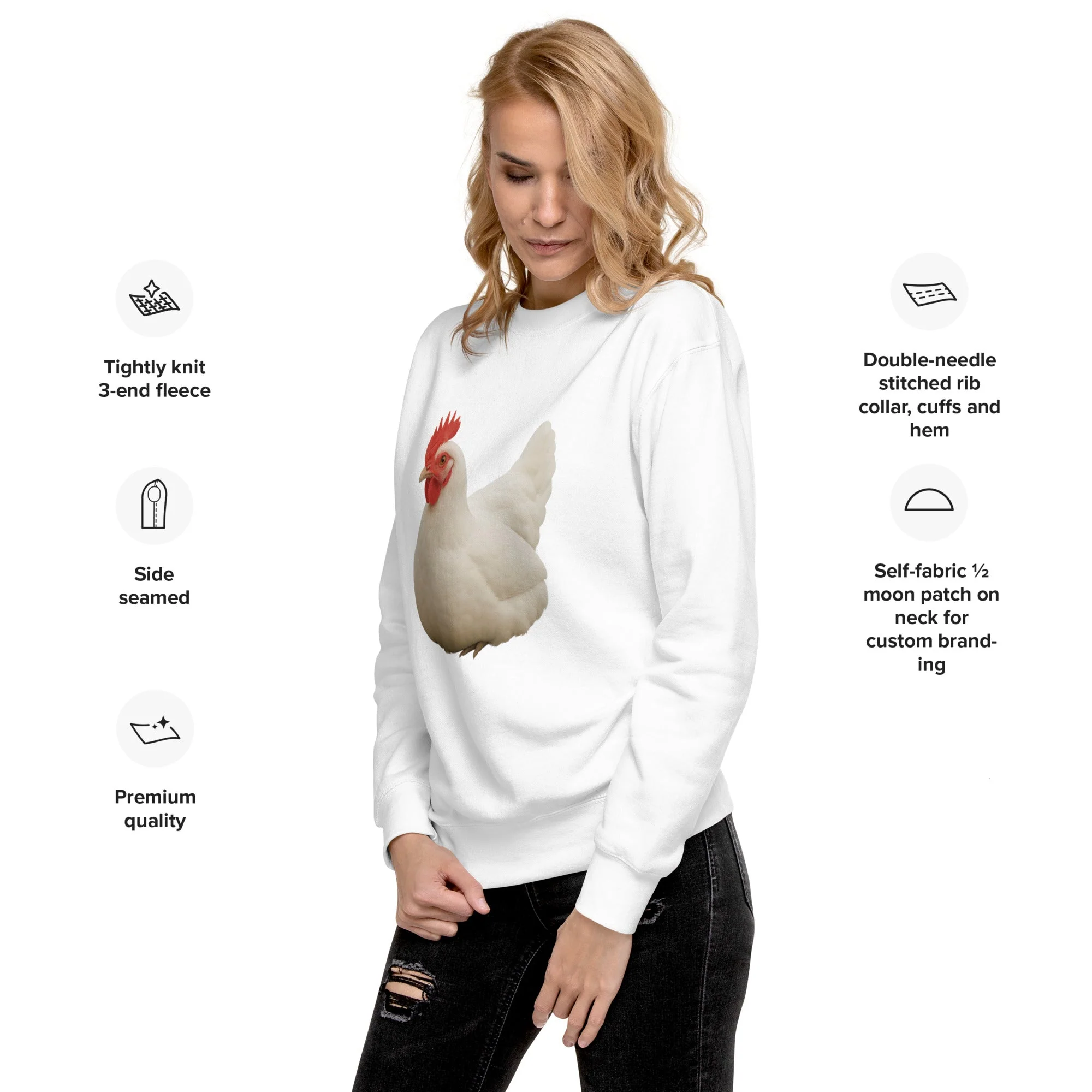 Leghorn Unisex Premium Sweatshirt - Image 7