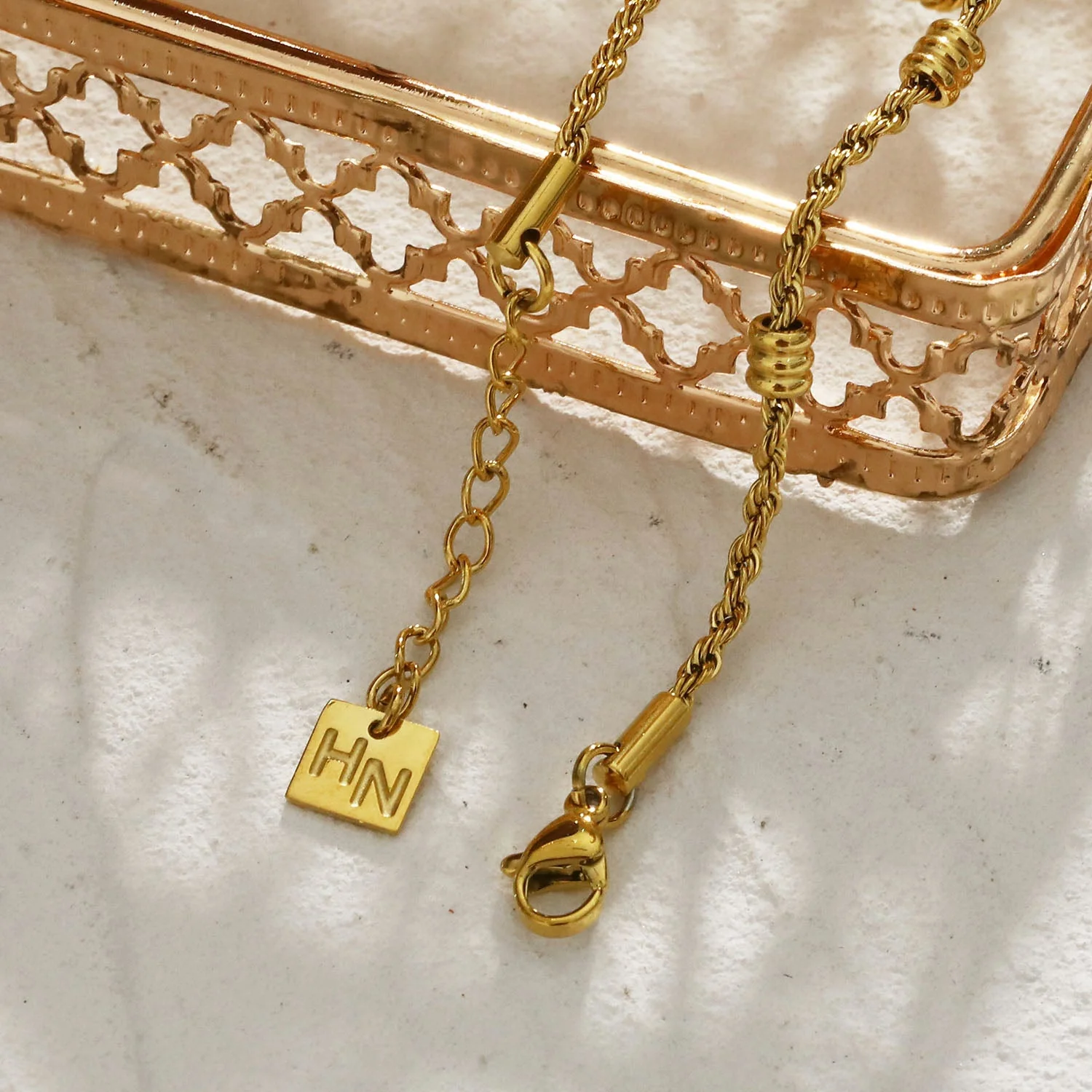 LEMOGES Gold: Beaded Rope Chain Necklace - Image 11