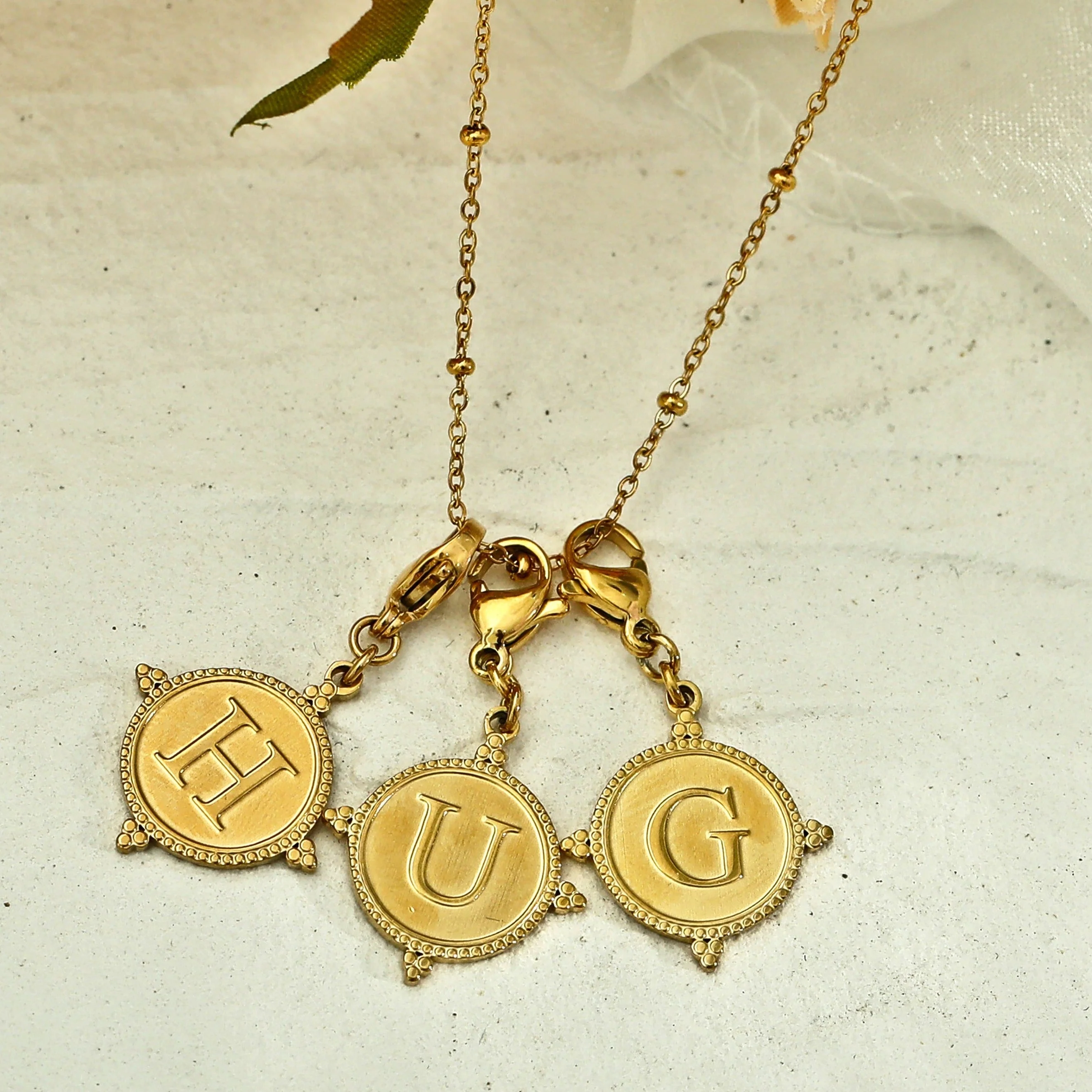 Gold Ornate Alphabet Letter Charms (A–Z) for Necklaces & Bracelets - Image 60