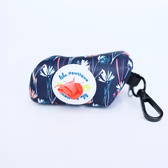 Lila Pawtique Waste Bag Pouch Holder Heavenly Flowers - Image 2