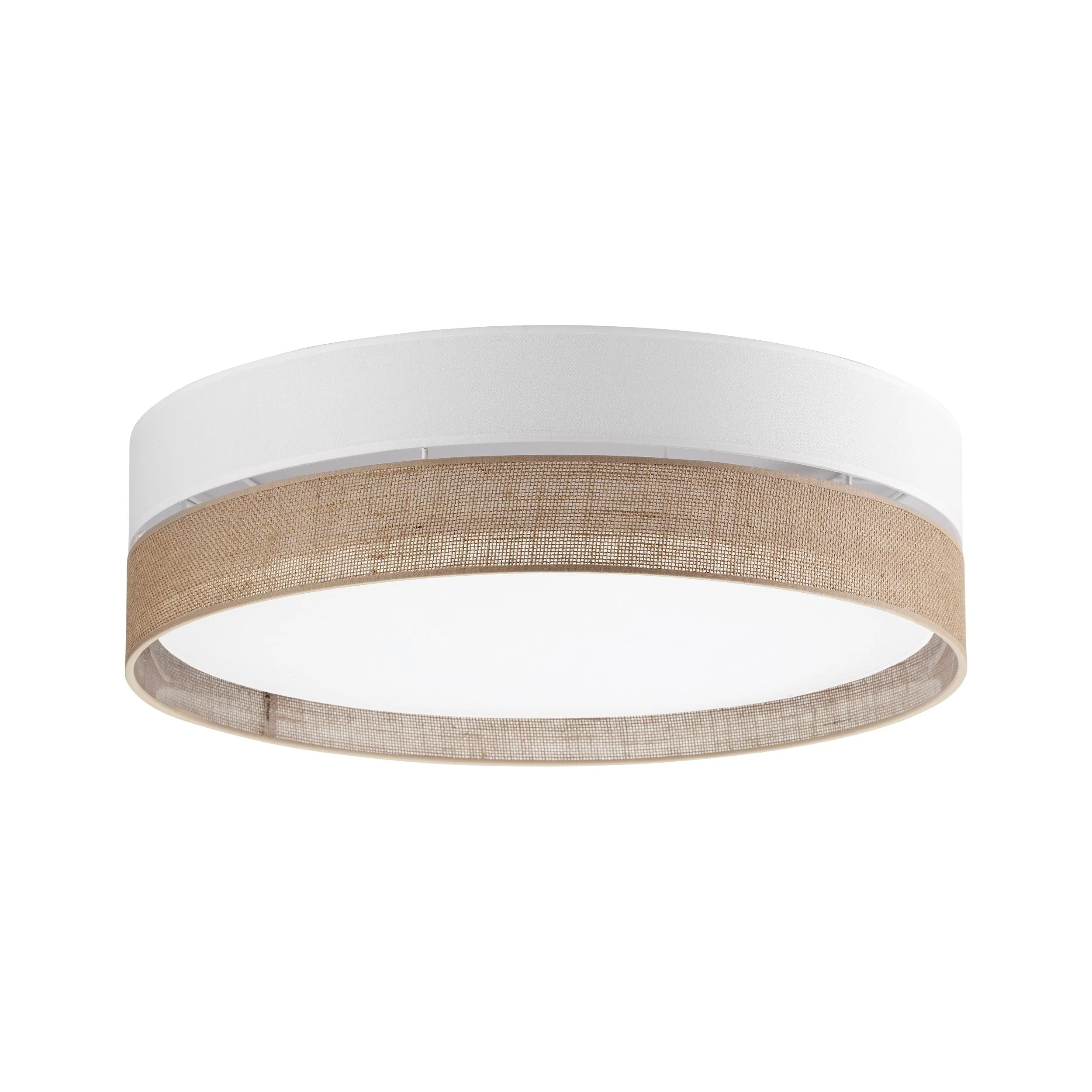 Linobianco Natural Linen Flush Mount Ceiling Light for Bedroom, Hallway & Living Room - Image 2