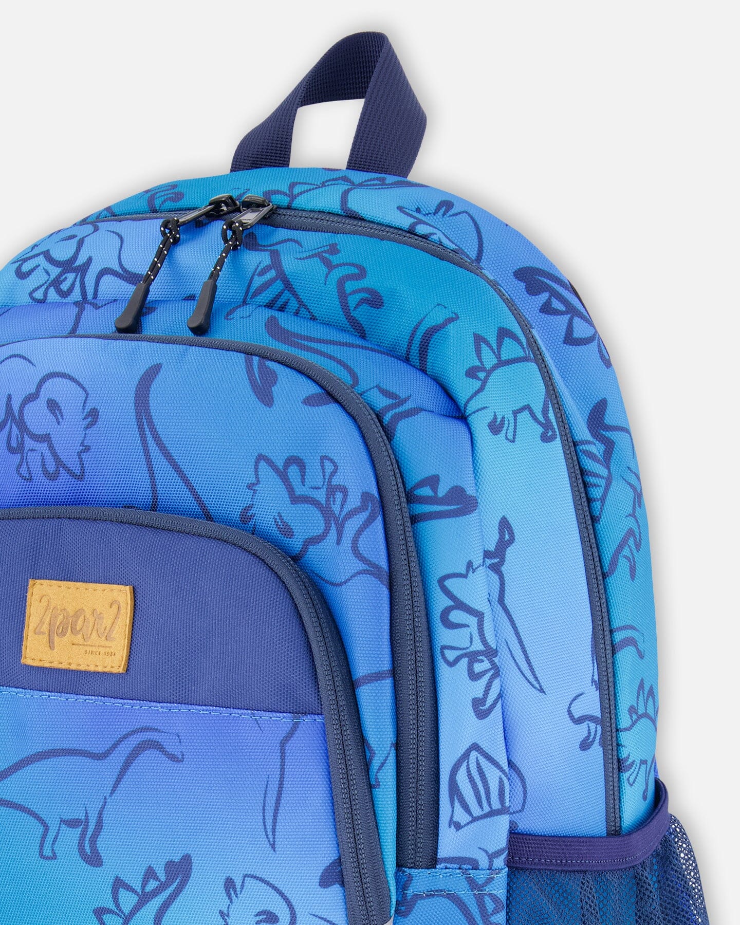 Little Kids Backpack Blue Gradient Dinosaur Print - Image 3