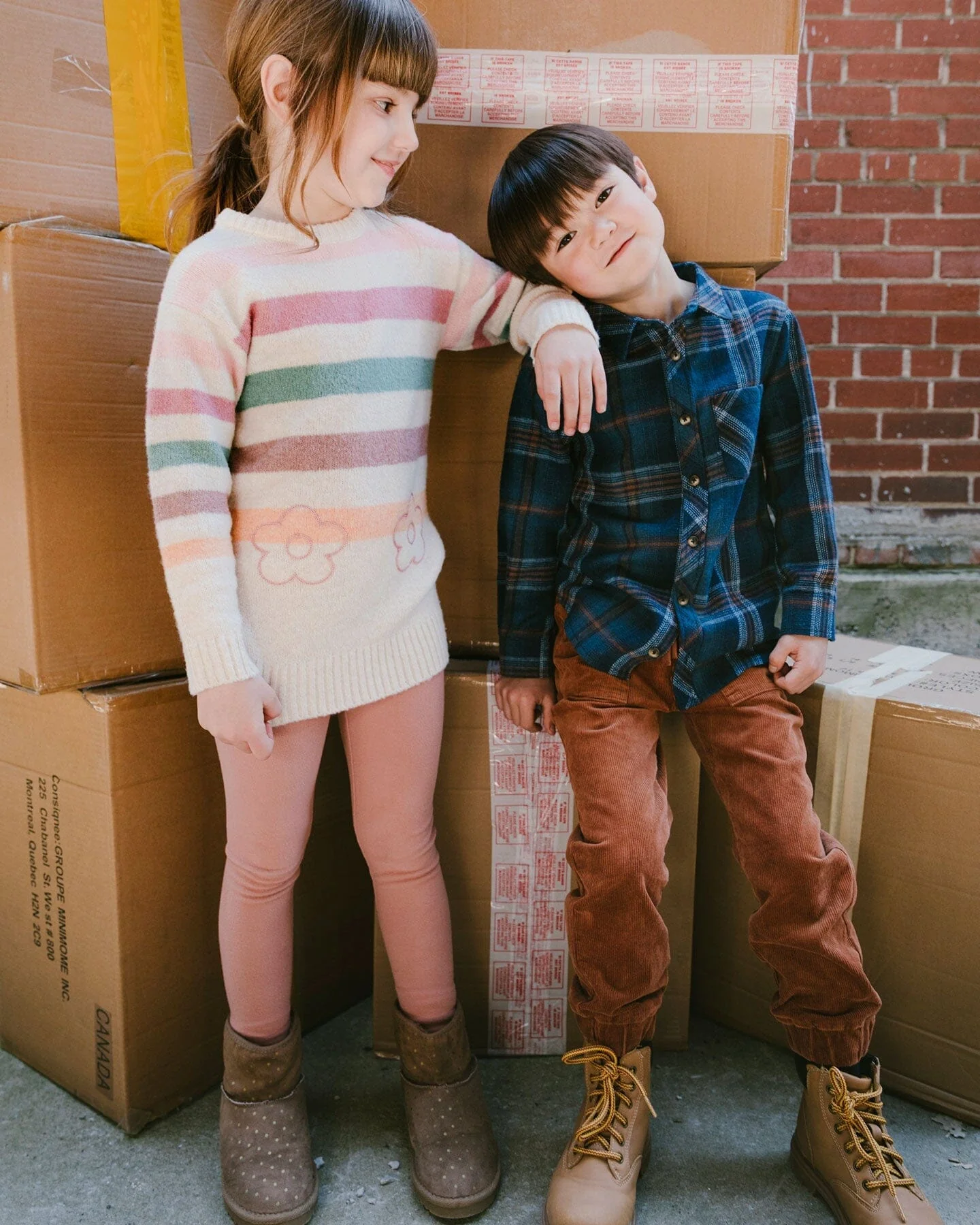Long Sleeve Flannel Shirt Blue And Brown Plaid - Image 2
