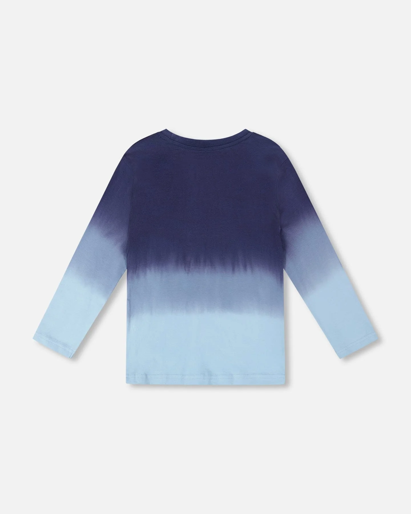 Long Sleeve Organic Cotton Gradient Jersey Tee Blue - Image 2