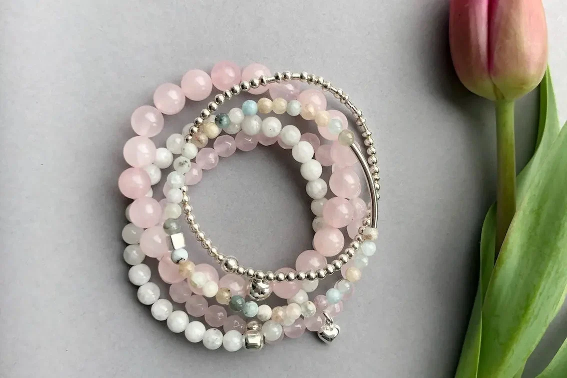 Love Morse Code Bracelet Stack - Image 2
