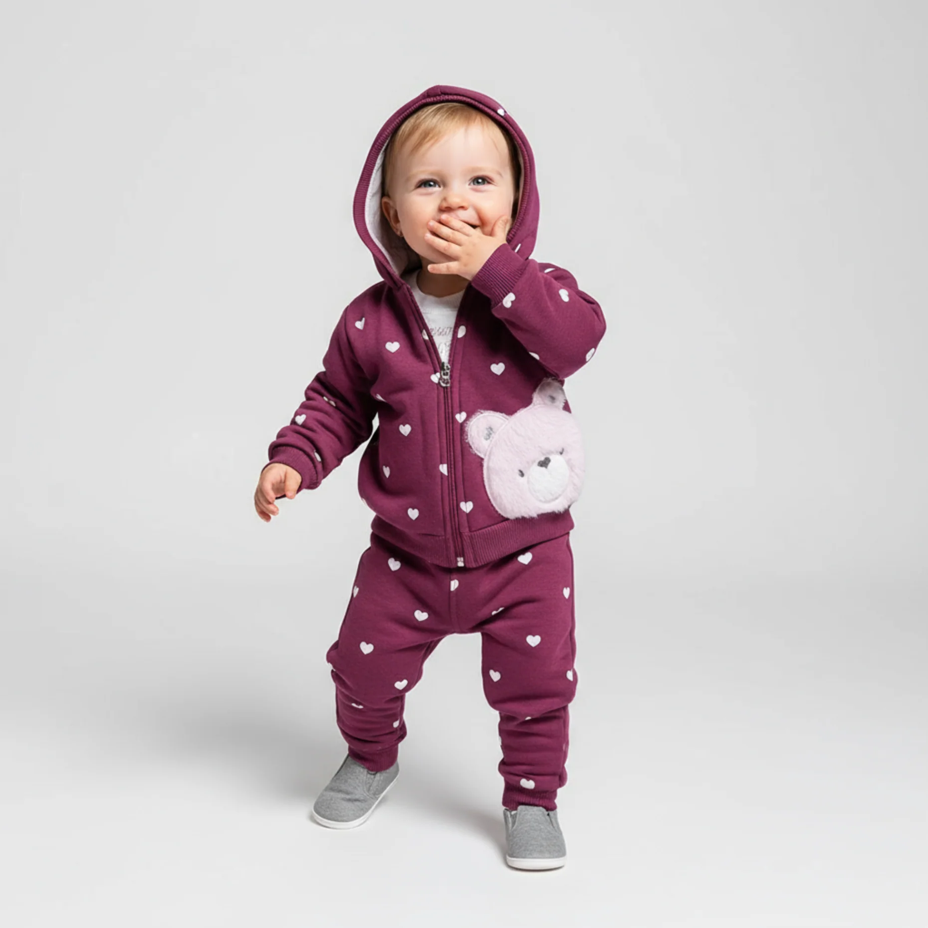 Lovely Bear Girls Jogger Set - Image 2
