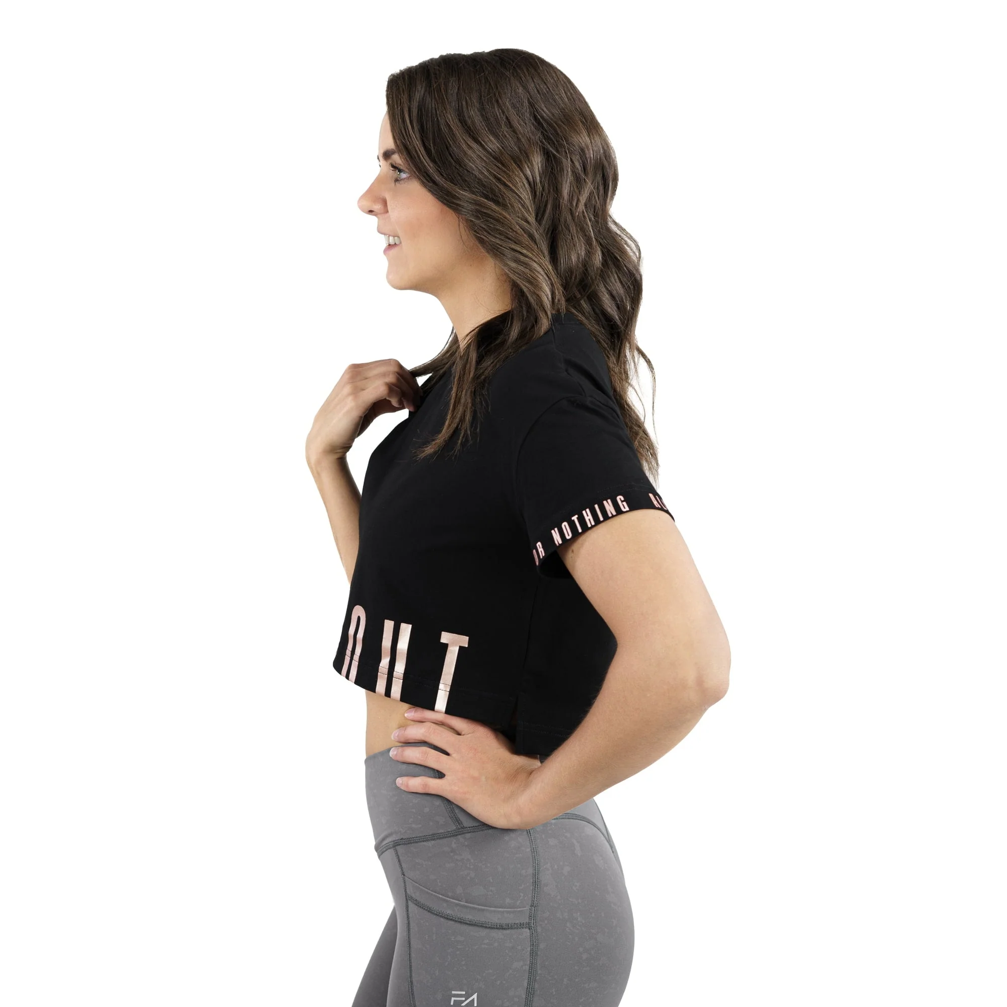 Madi Crop Tee Black - Image 4