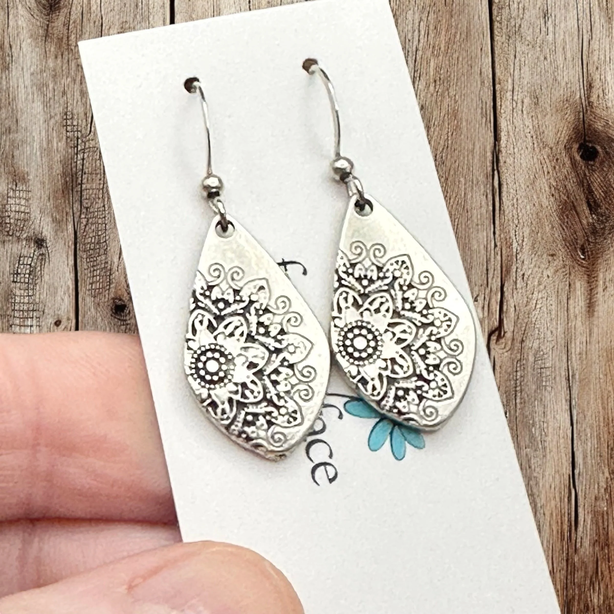 Mandala Hook Earrings - Image 4