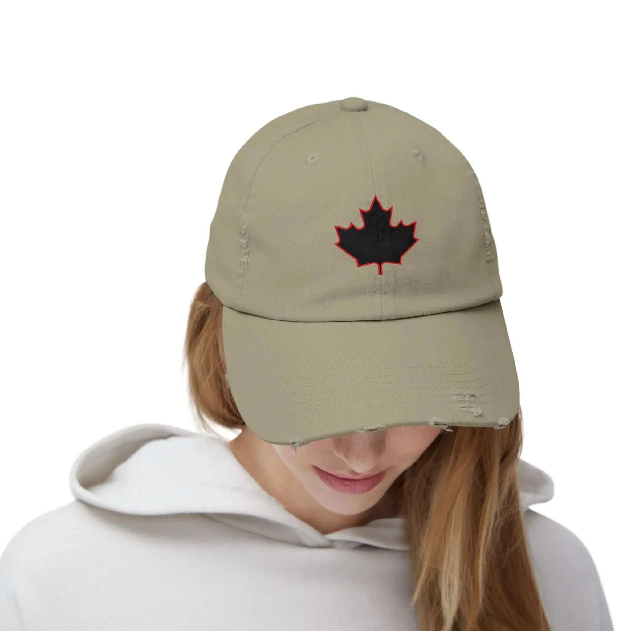 Maple Stick Distressed Hockey Cap – Retro Canadian Style - Image 15