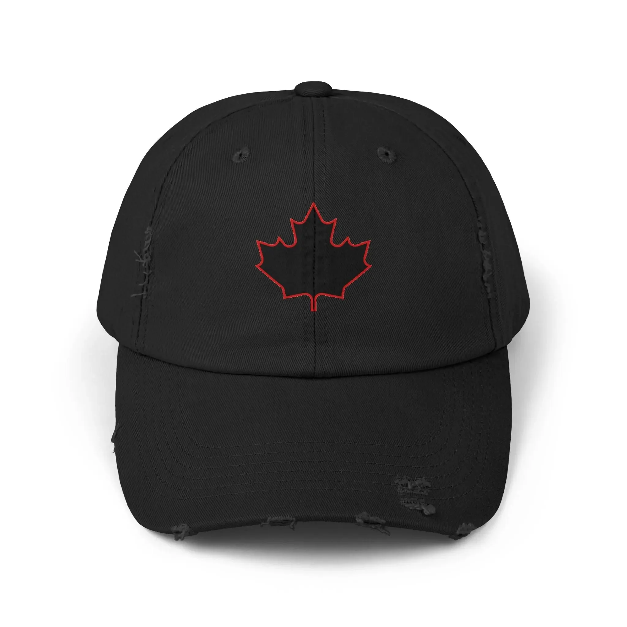 Maple Stick Distressed Hockey Cap – Retro Canadian Style - Image 2