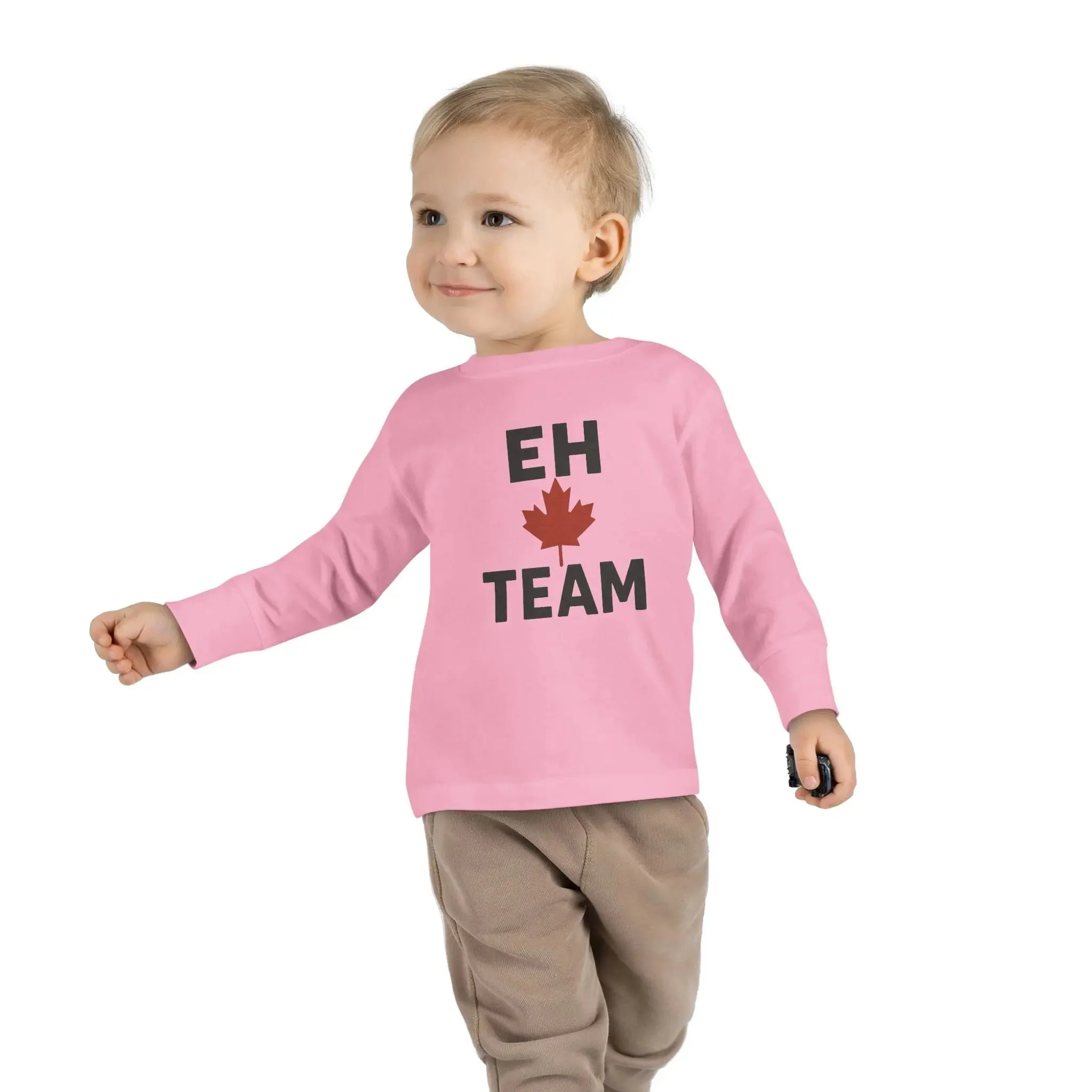 Maple Stick "Eh Team" Toddler Long Sleeve Tee – Maple Leaf Pride - Image 20