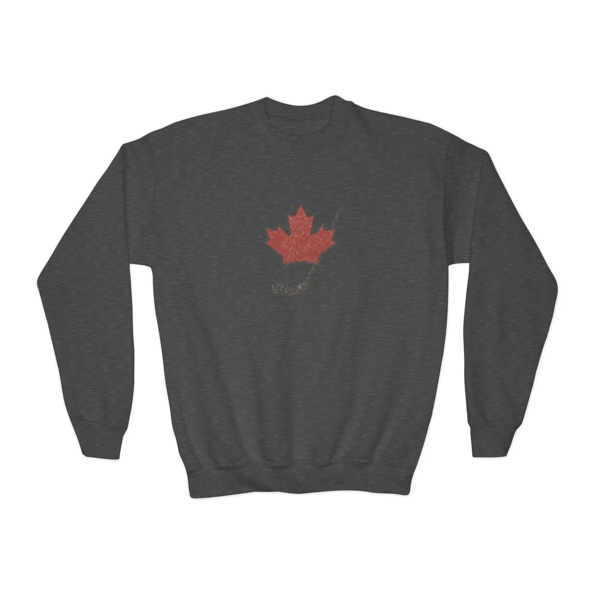 Maple Stick Youth Crewneck Sweatshirt – Maple Leaf Pride - Image 3