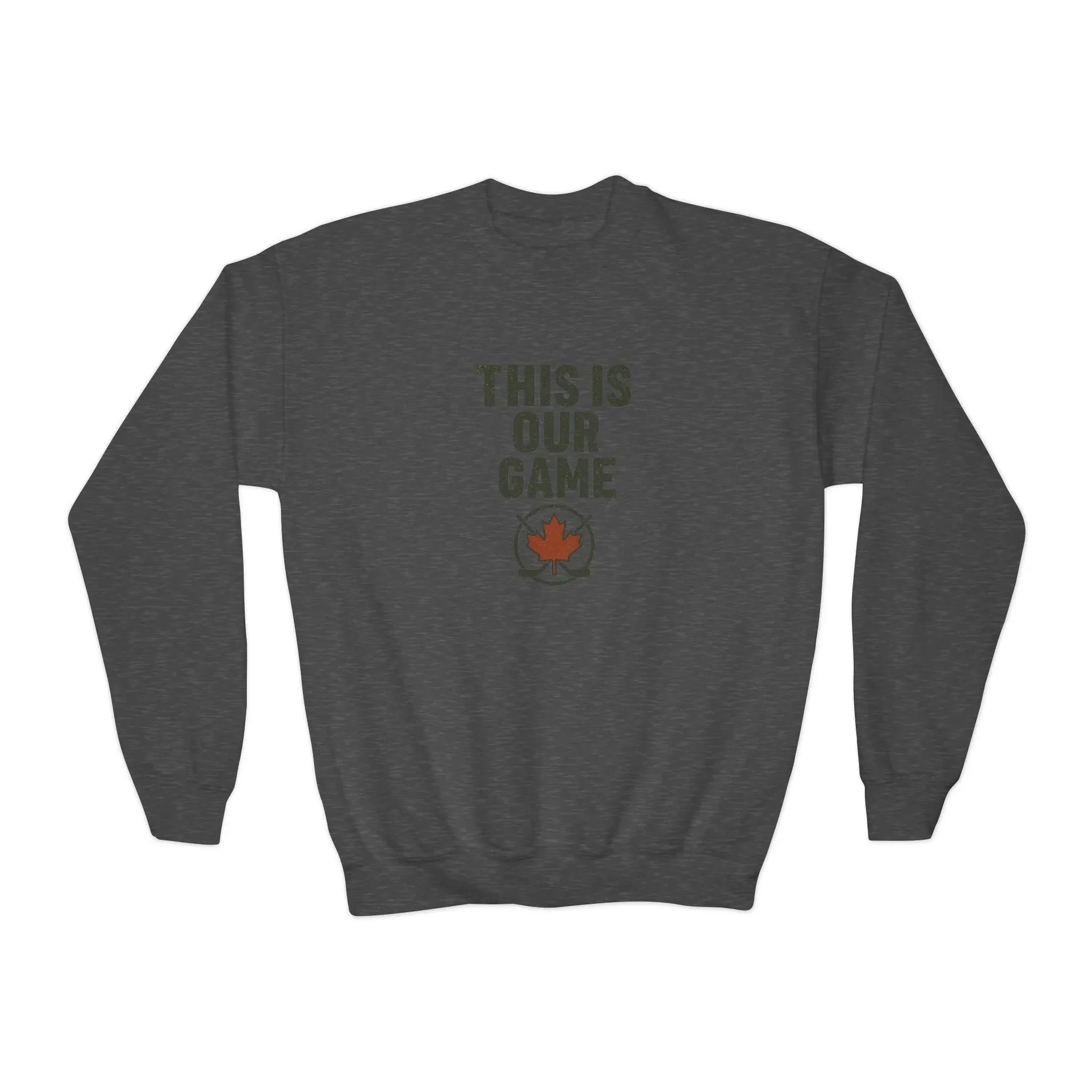 Maple Stick Youth Crewneck Sweatshirt – Our Game Sweater, Canadian Pride - Image 4