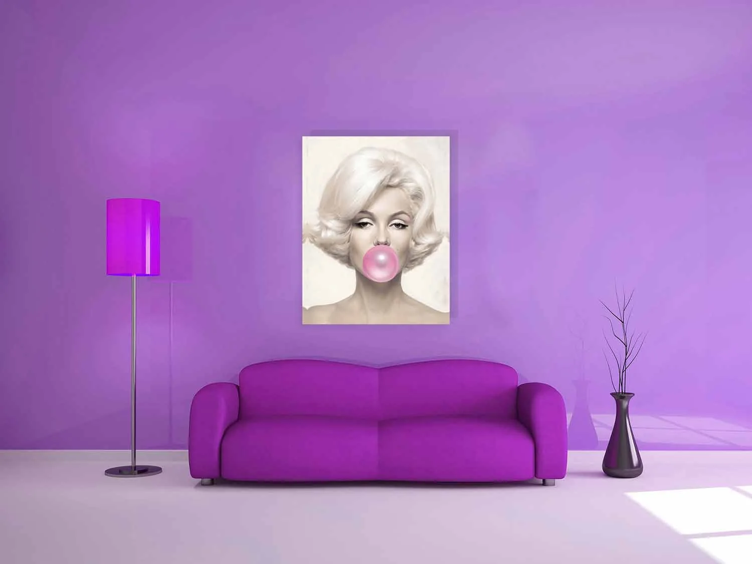 Marilyn in pink-Wall art decor - Image 3