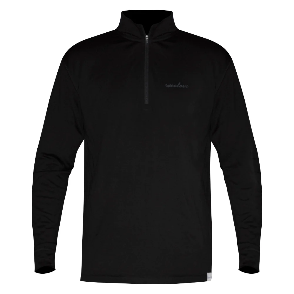 Men's Merino Wool 1/4 Zip Pullover — Midweight - Image 2