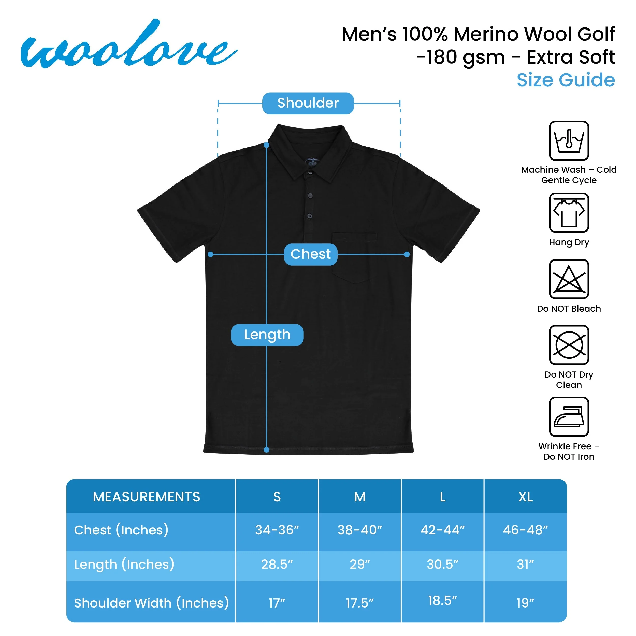 Men's Merino Wool Golf Polo — Lightweight - Image 8