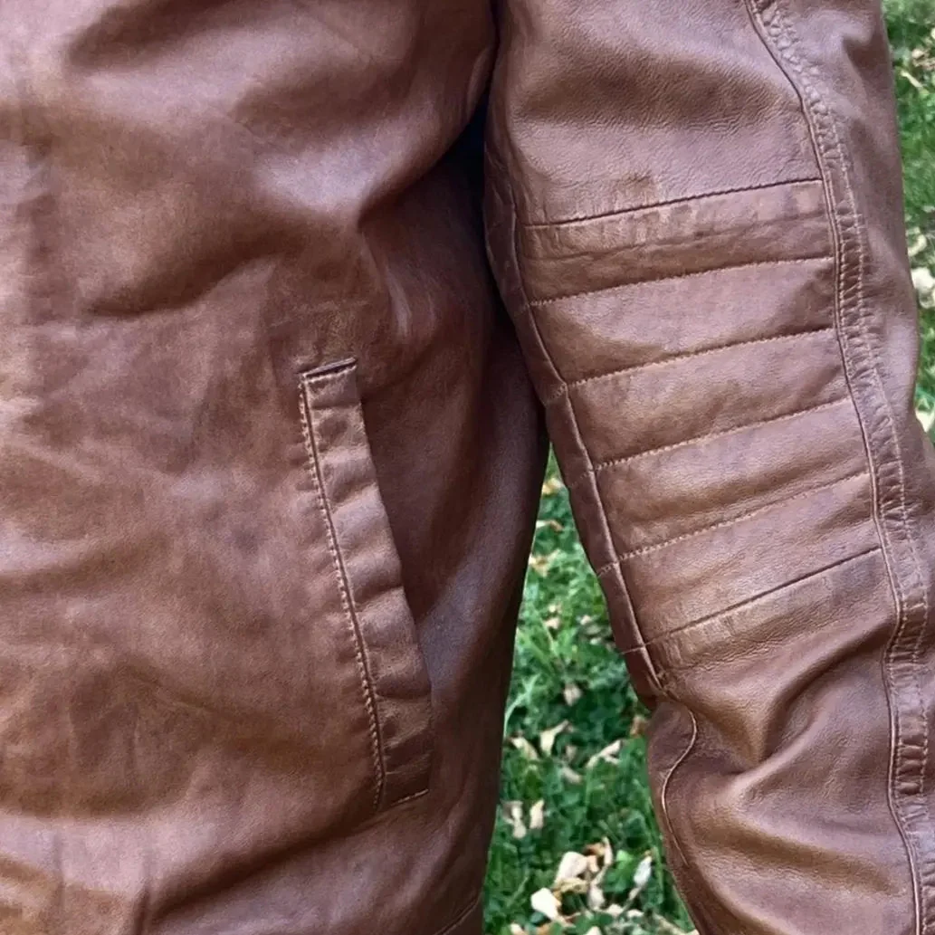 Men's Lamb Leather Four-Pocket Classic Jacket - Image 4