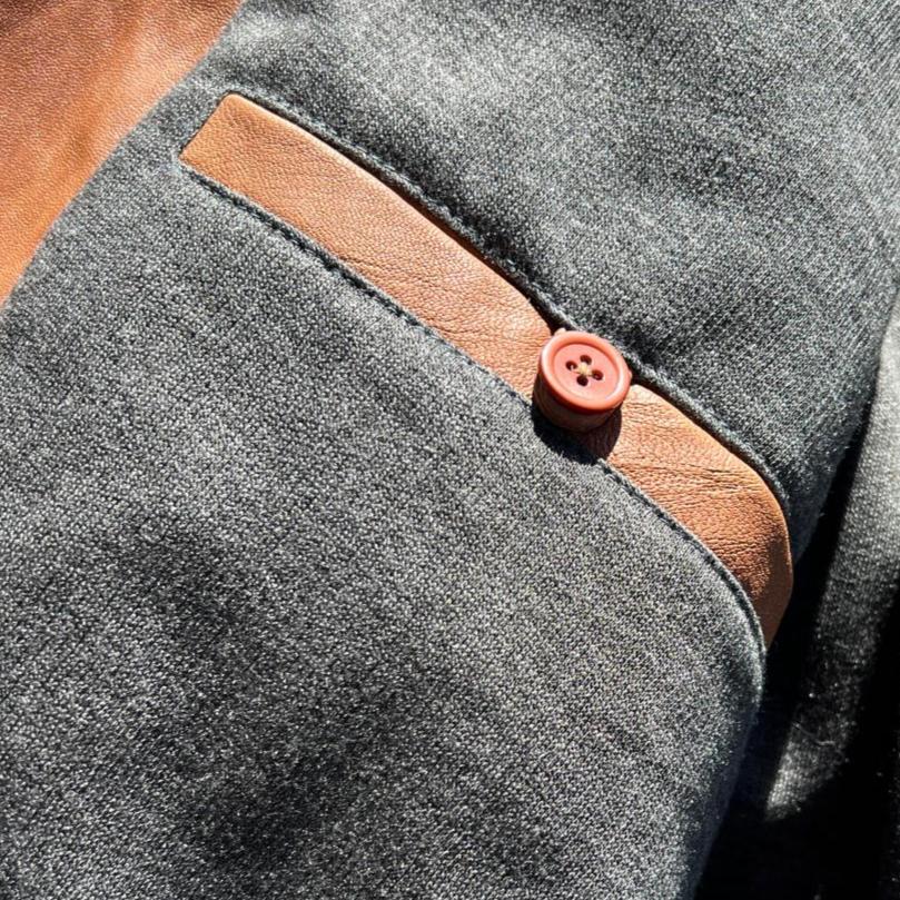 Men's Lamb Leather Four-Pocket Classic Jacket - Image 6