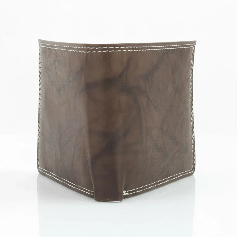 Men's Oil Pull Up Top Flap Bifold Wallet - Image 8