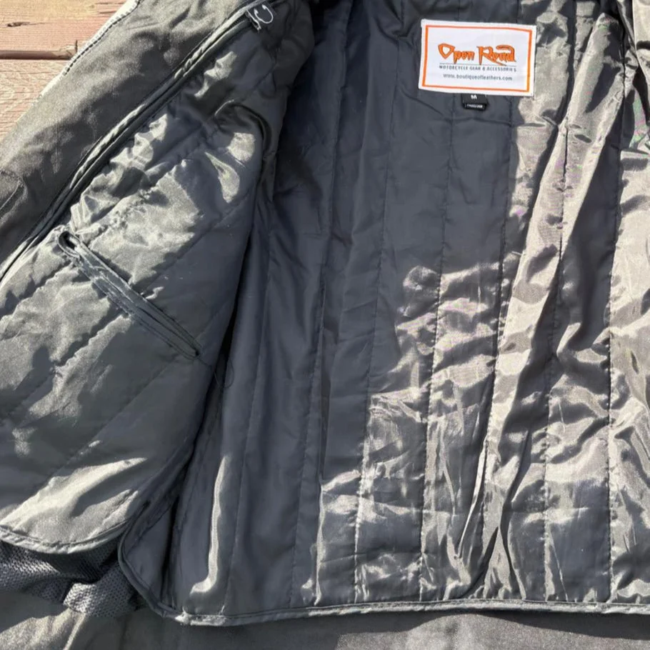 Men's Textile Motorcycle Jacket. Protective Armor, Reflective Strips & Multiple Pockets - Image 16