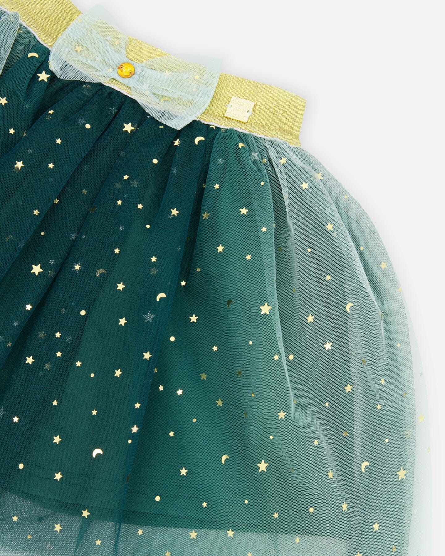 Mesh Skirt With Bow Forest Green - Image 4