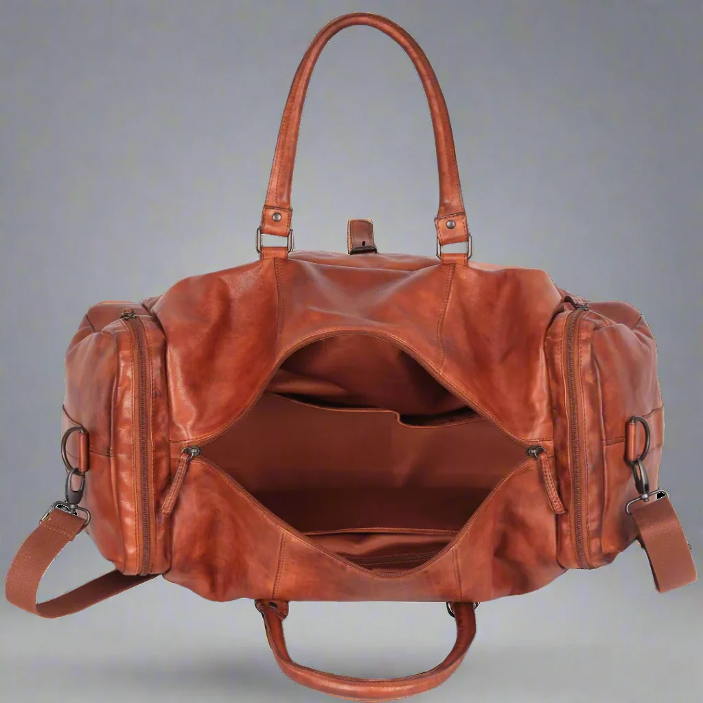 MET 5 Pocket Leather Duffle Bag - Image 3