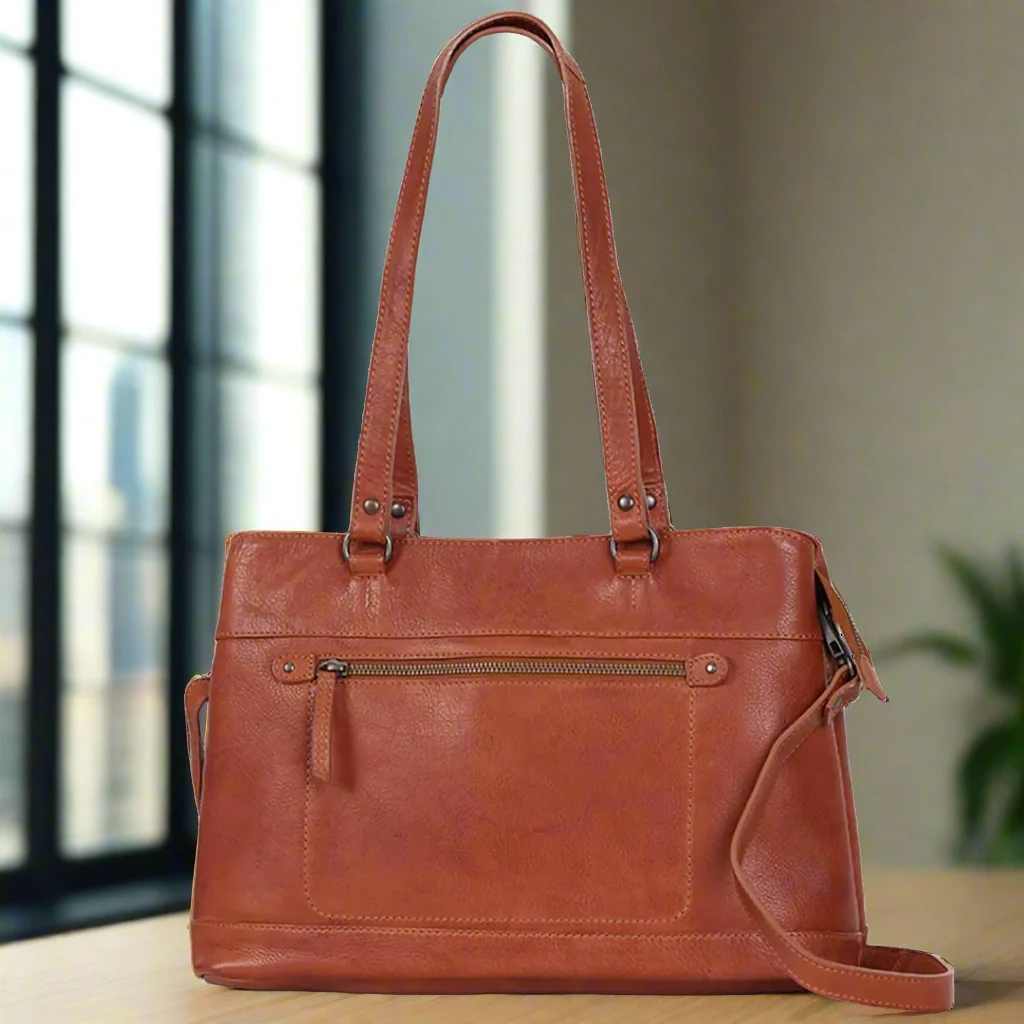 MET Classic Leather Bag with Dual Handles - Image 2