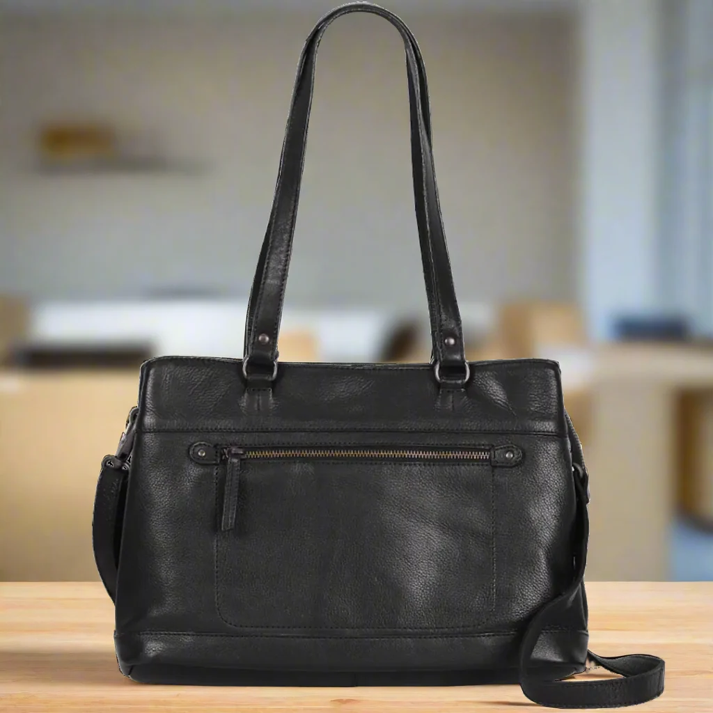 MET Classic Leather Bag with Dual Handles - Image 3