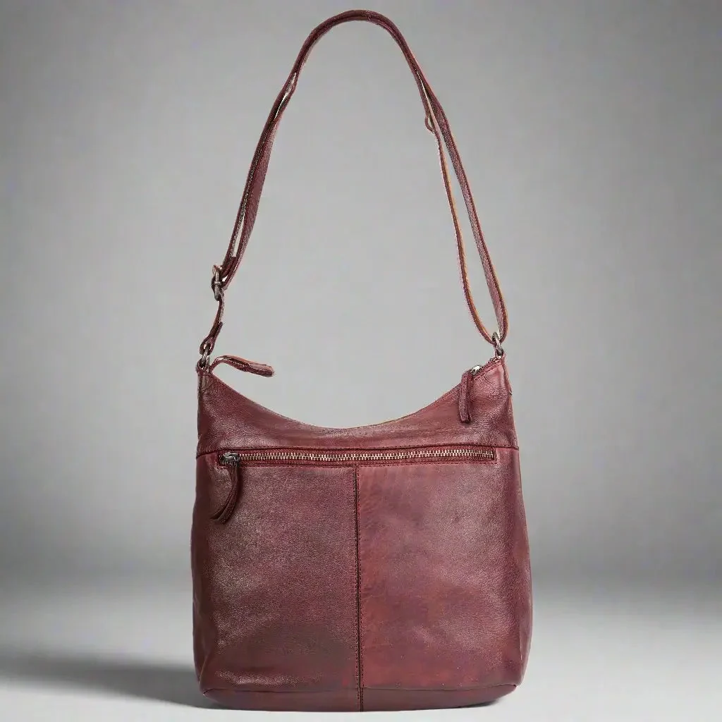 MET Floral Stitch Leather Tote with Adjustable Strap - Image 5