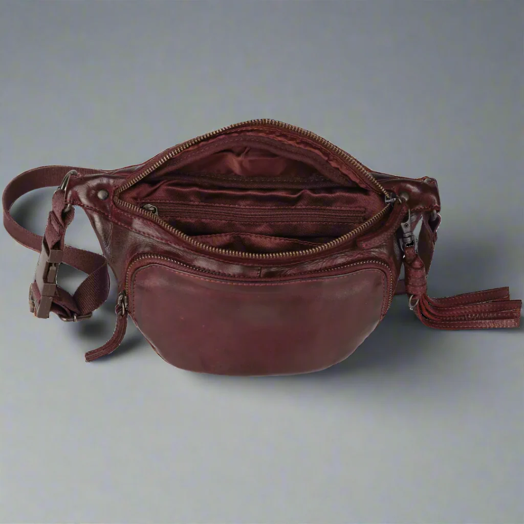 MET Front Zip Leather Belt Bag - Image 2