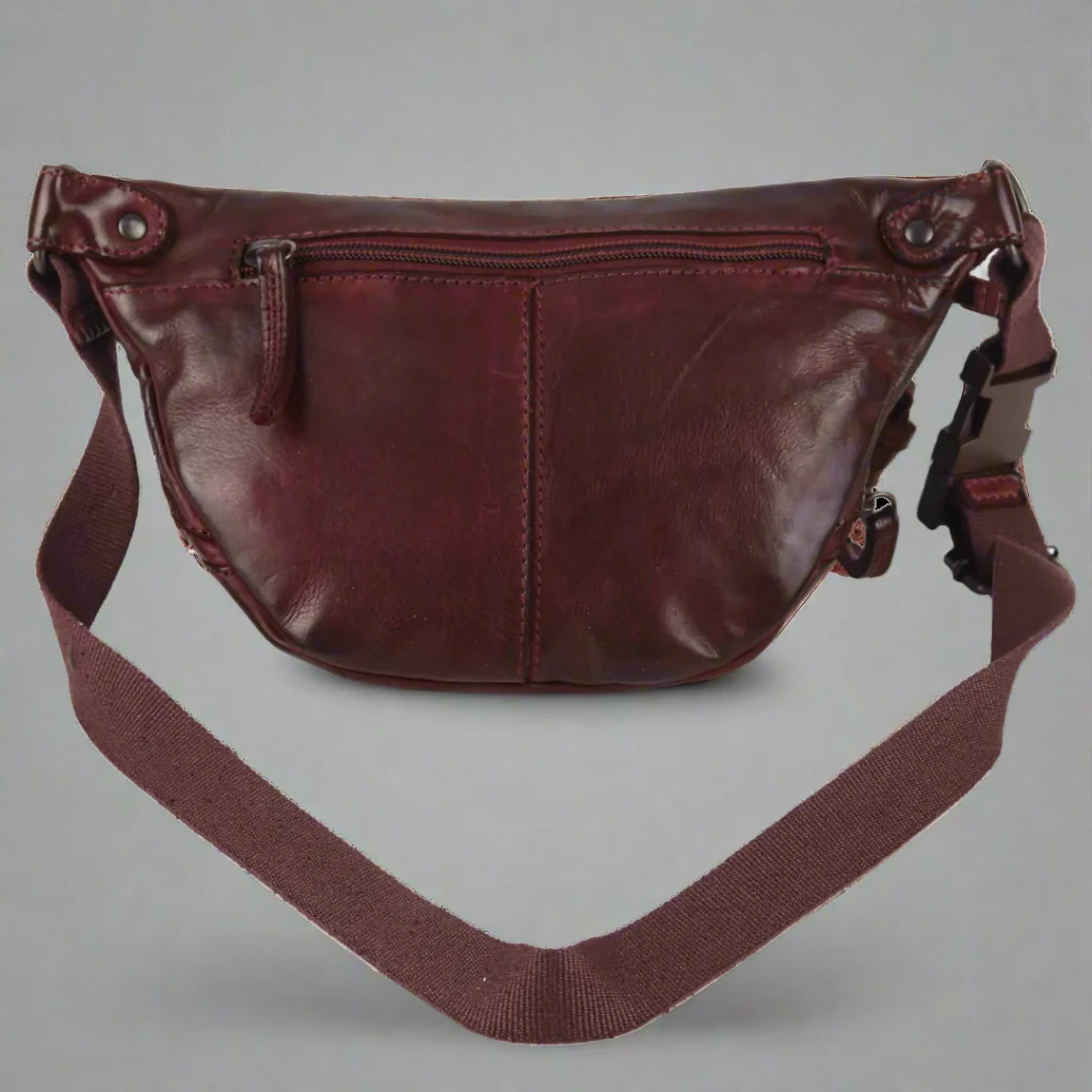 MET Front Zip Leather Belt Bag - Image 3