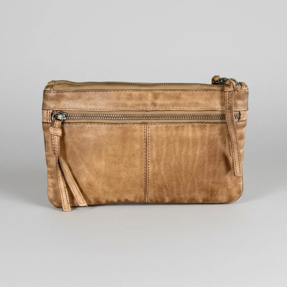 MET Leather Crossbody Bag with Dual Front Zipper Pockets - Image 3