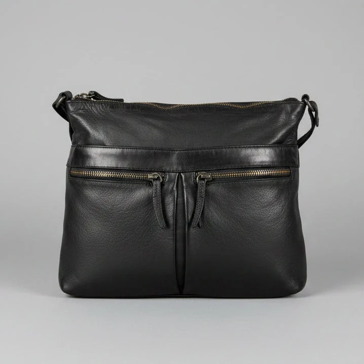 MET Leather Crossbody Bag with Dual Zipper Pockets - Image 5