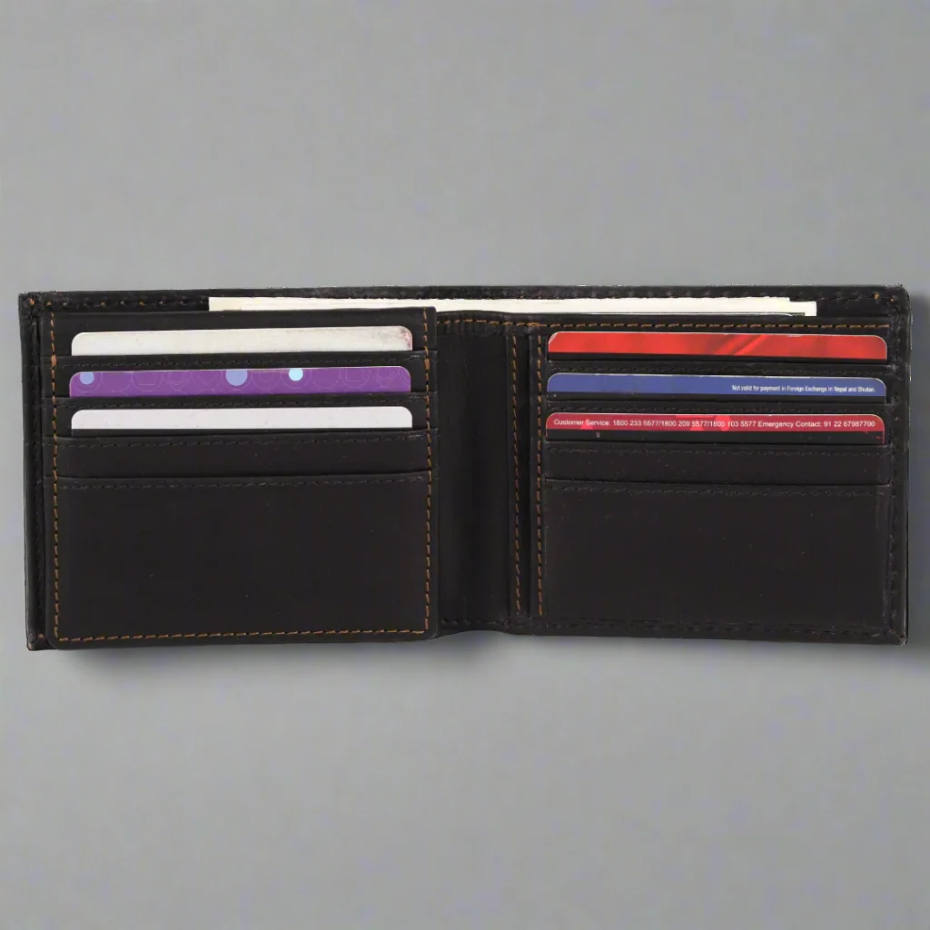 MET Men's Bifold Flip Up RFID Leather Wallet - Image 2