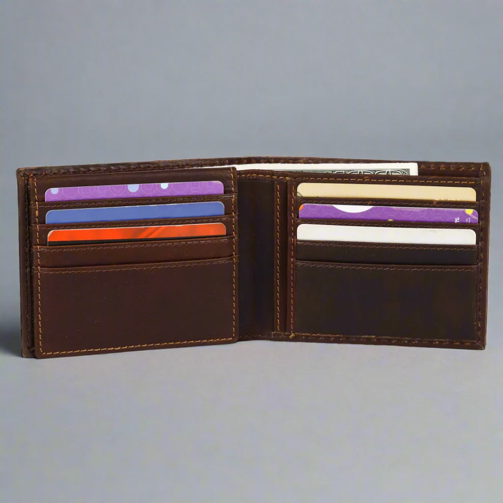 MET Men's Bifold Flip Up RFID Leather Wallet - Image 5