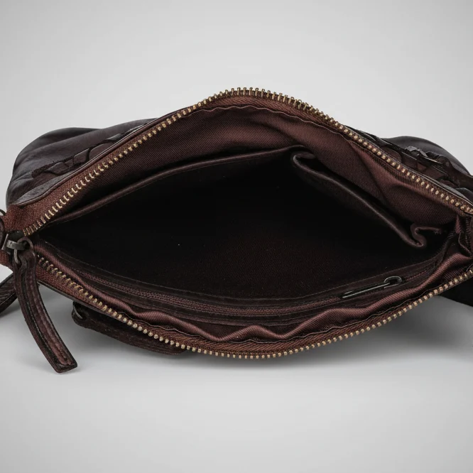 MET V Stitch Crossbody Leather Bag - Image 11