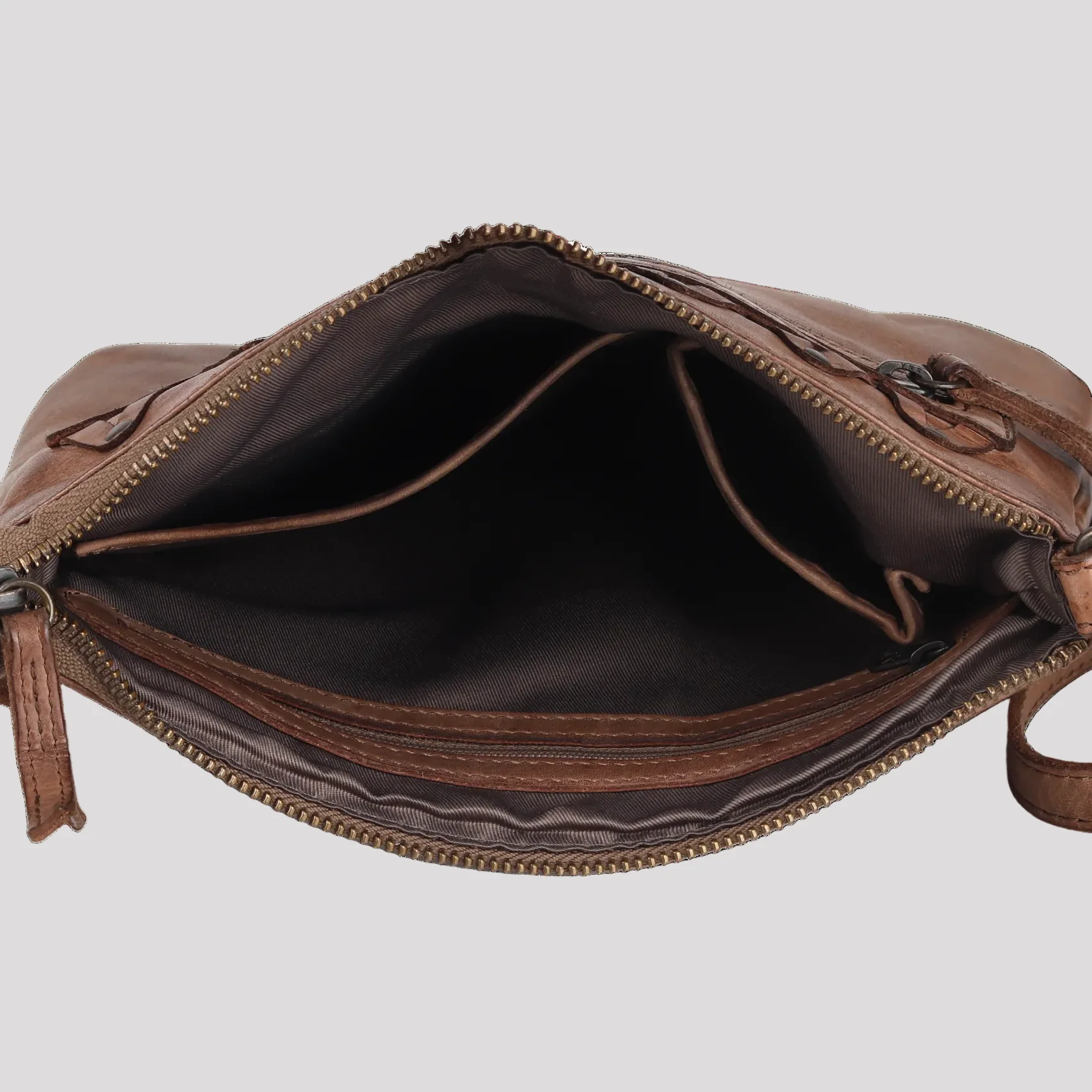 MET V Stitch Crossbody Leather Bag - Image 14