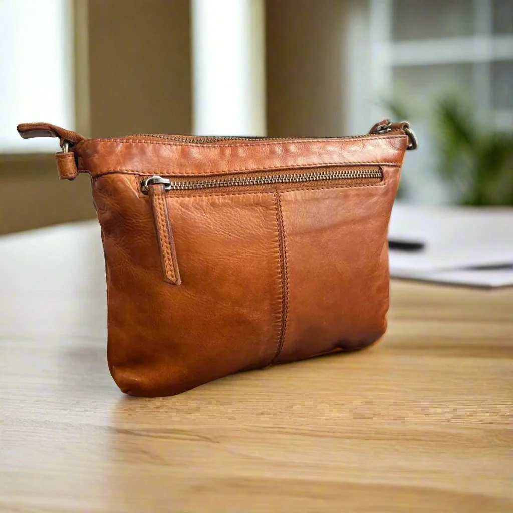 MET V Stitch Crossbody Leather Bag - Image 2