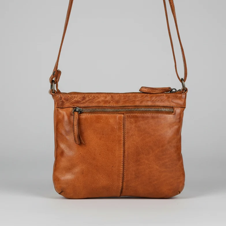 MET V Stitch Crossbody Leather Bag - Image 4