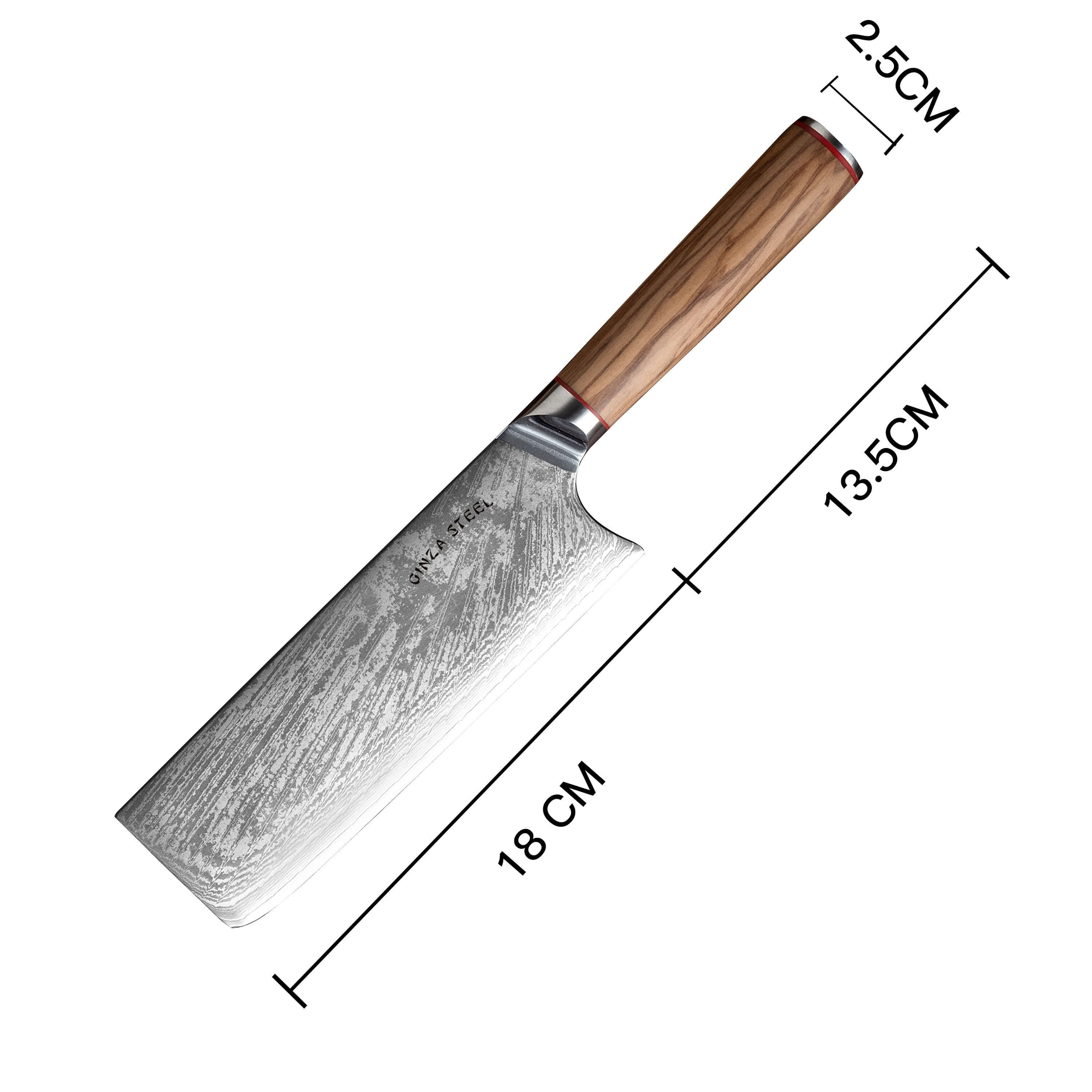 MIA X | Cleaver Knife 7" Damascus AUS10 Steel 67 Layer / Olive Wood handle - Image 7